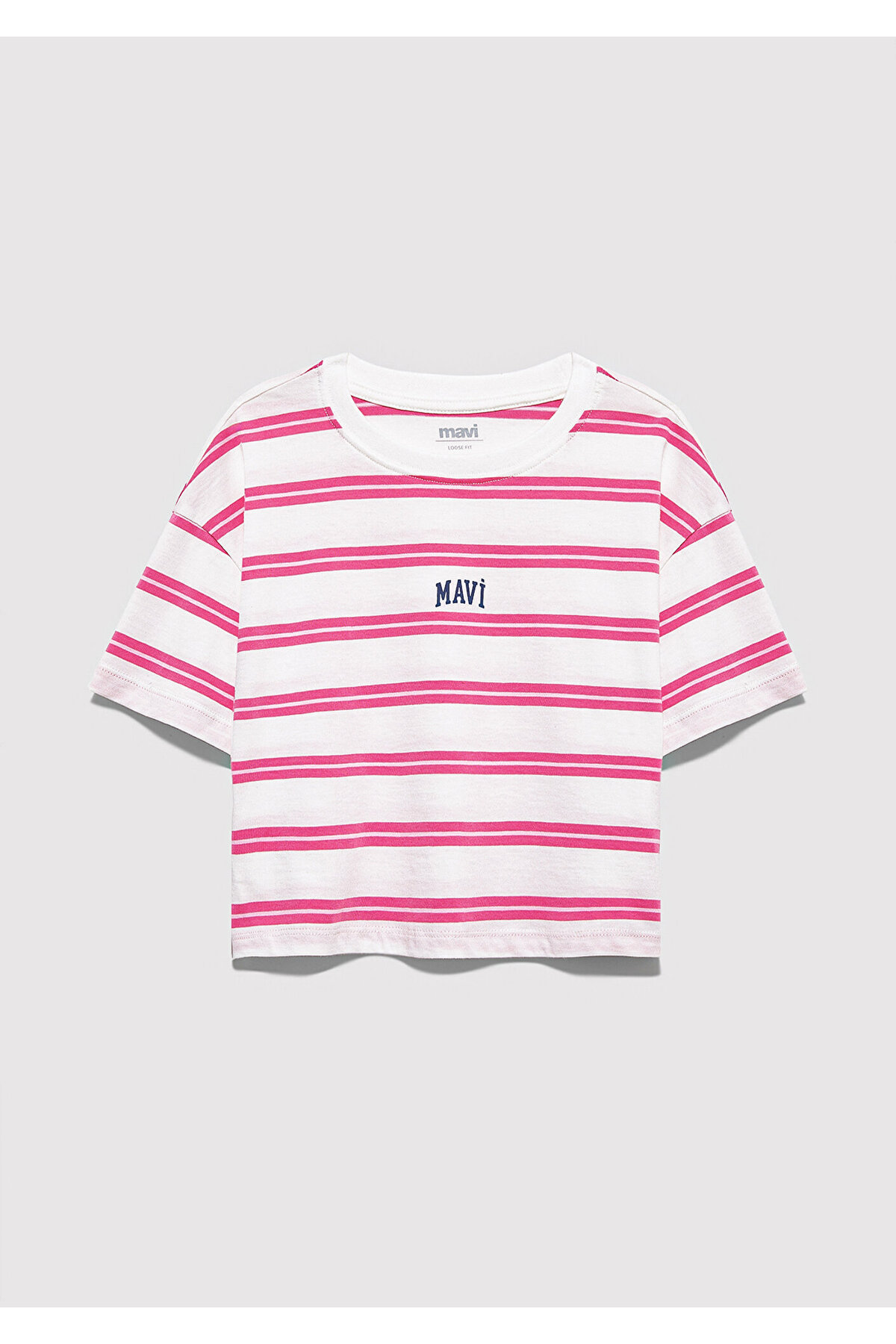 Logo Baskılı Ekru Tişört Loose Fit / Bol Rahat Kesim 7610387-91358