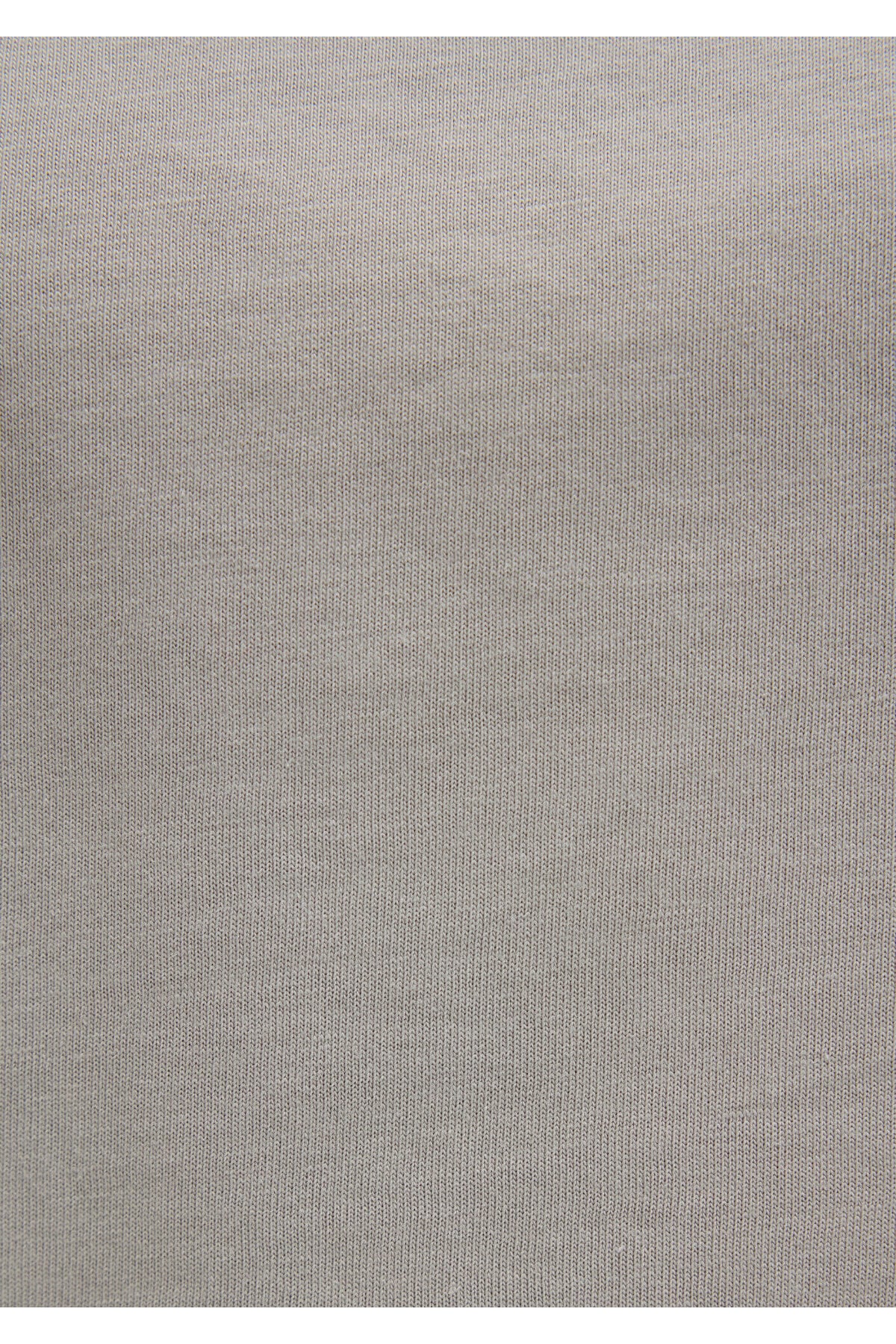 Logo Baskılı Gri Crop Tişört Crop / Kısa Kesim 1613411-70112