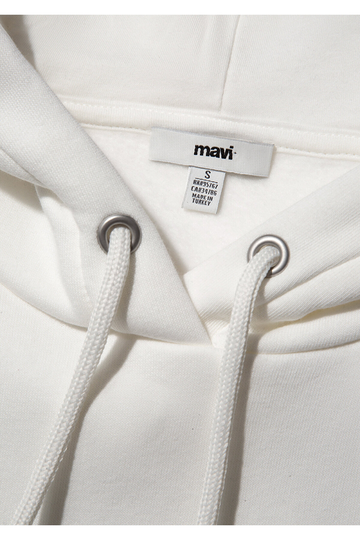 Logo Baskılı Kapüşonlu Ekru Sweatshirt 168334-81964