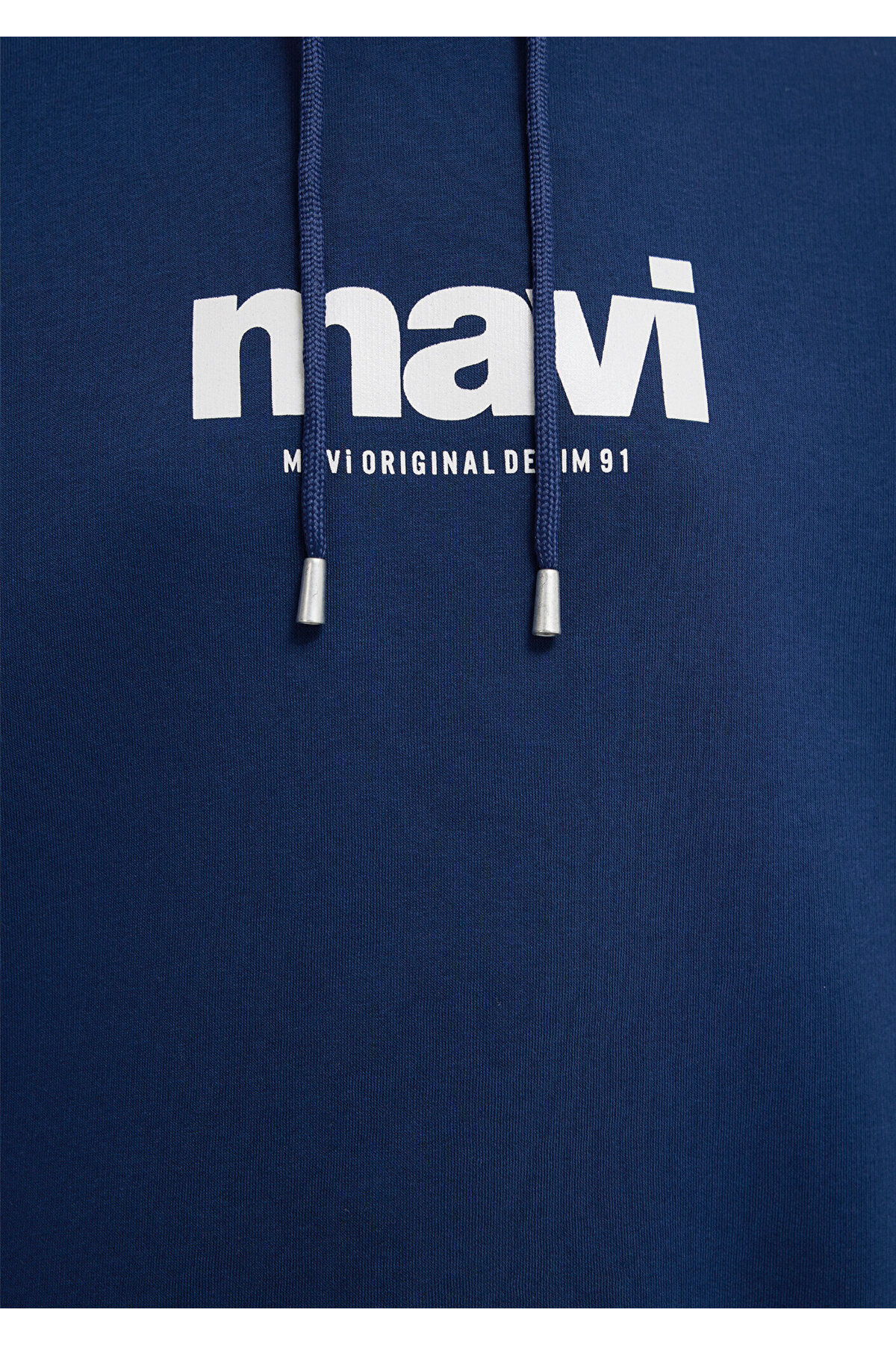 Logo Baskılı Kapüşonlu Lacivert Sweatshirt 168334-70488