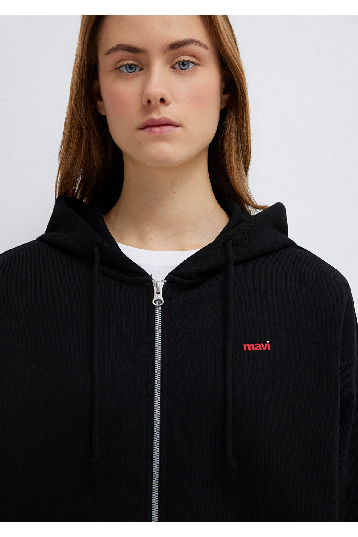 Logo Baskılı Kapüşonlu Siyah Sweatshirt 1S10531-900