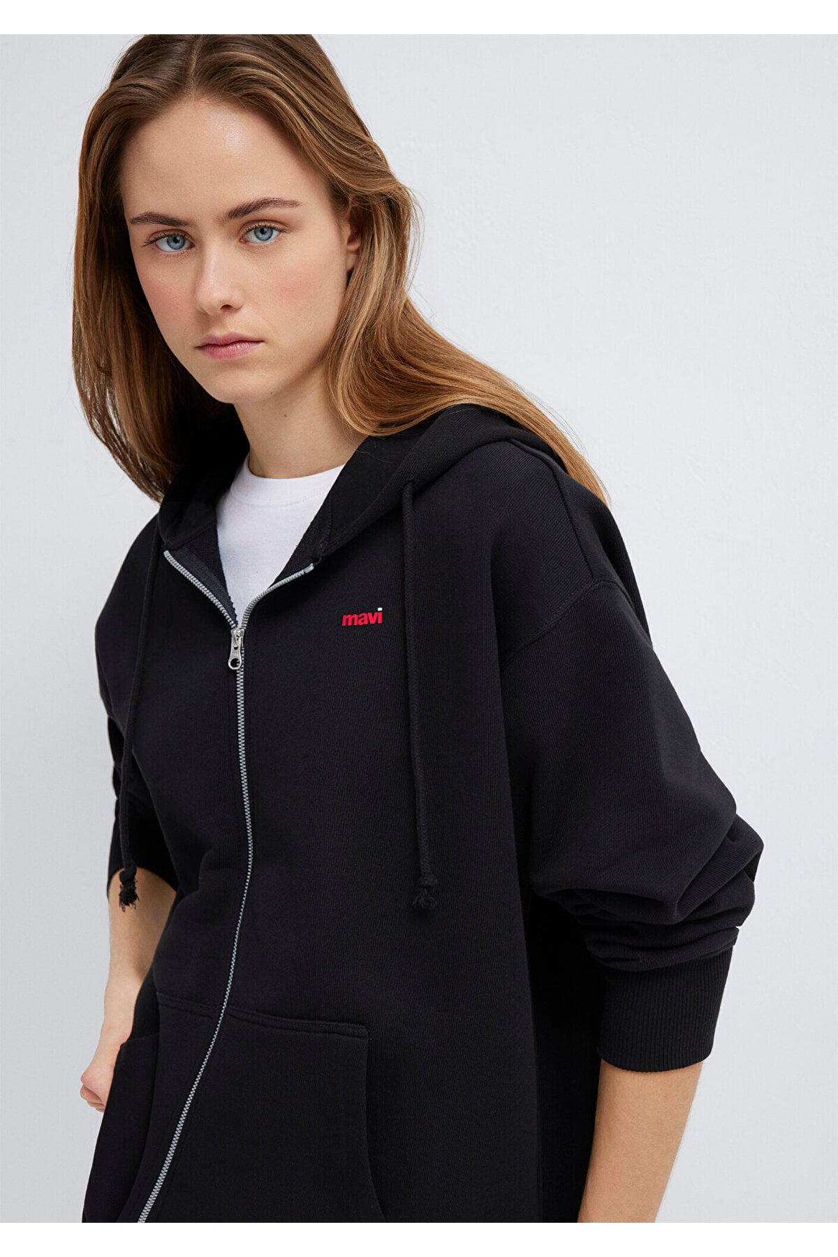 Logo Baskılı Kapüşonlu Siyah Sweatshirt 1S10531-900