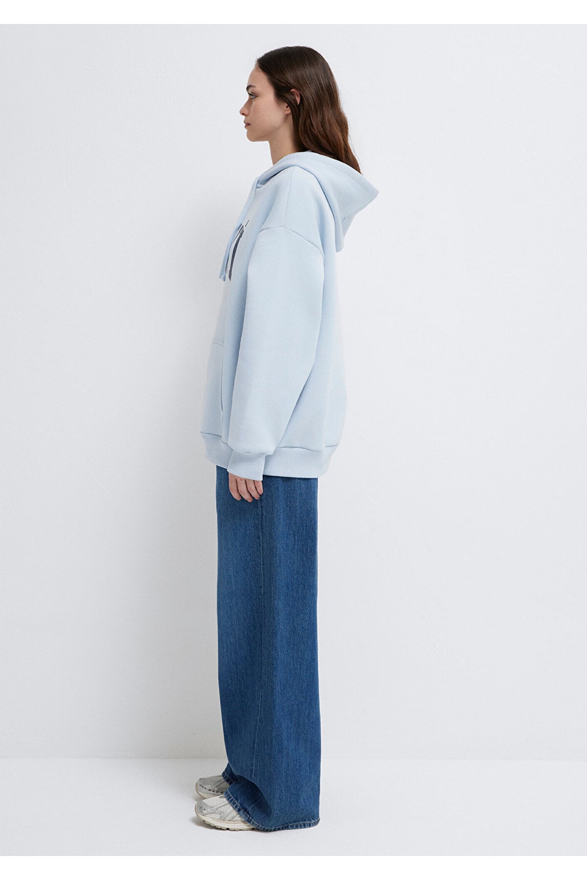 Logo Baskılı Kapüşonlu Sweatshirt 1600361-70717