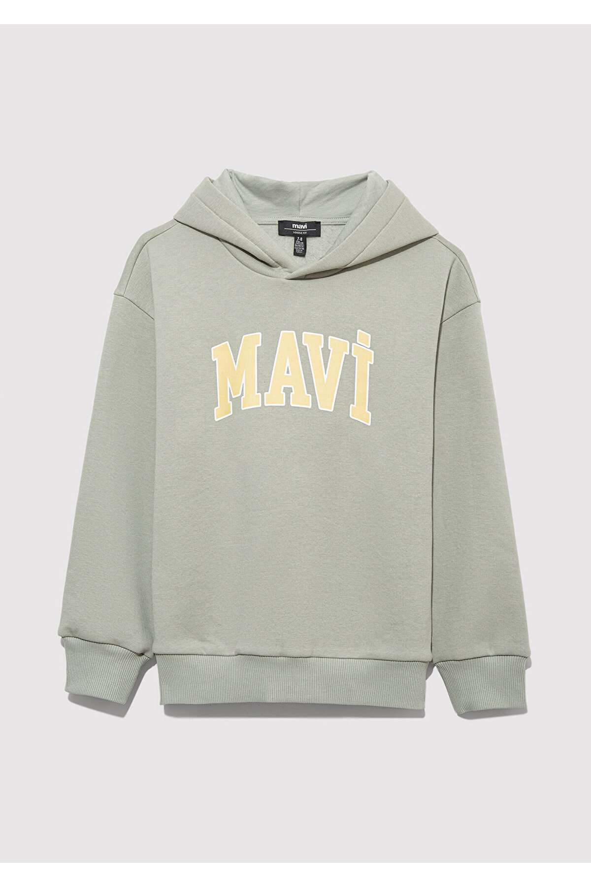 Logo Baskılı Kapüşonlu Yeşil Sweatshirt 6610110-70155