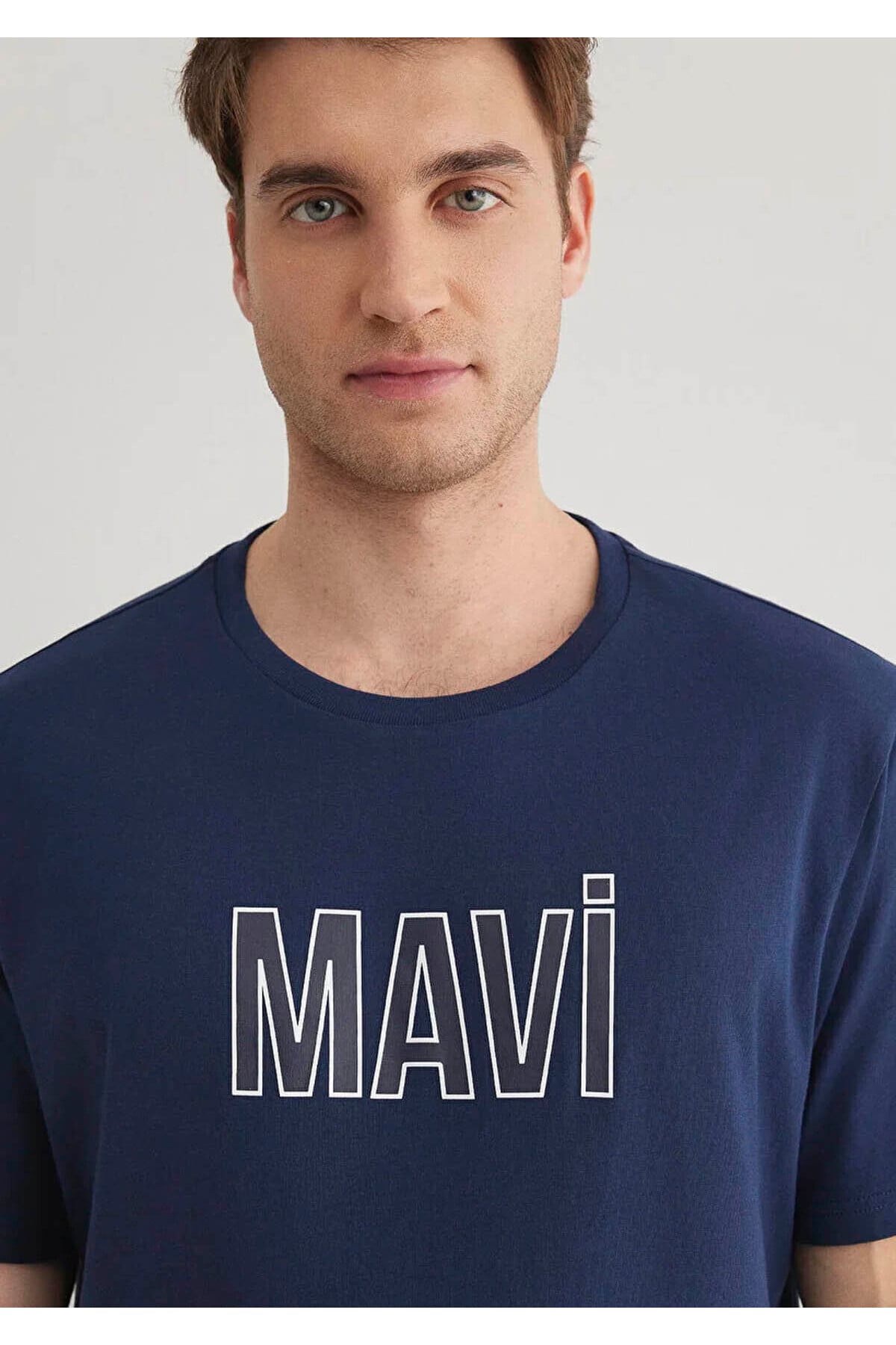 Logo Baskılı Lacivert Erkek T-Shirt M066842-70758
