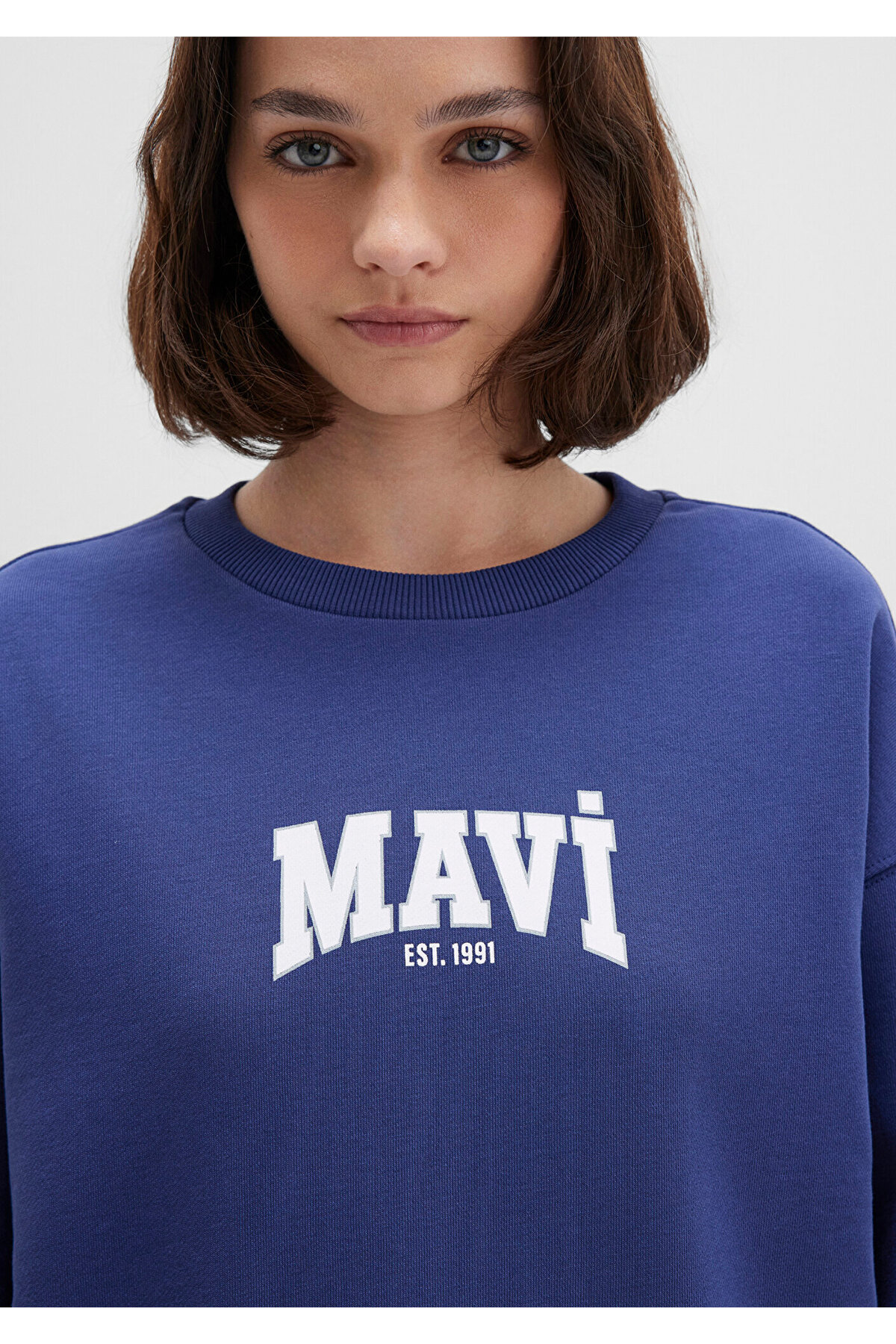 Logo Baskılı Lacivert Sweatshirt 1S10372-70498