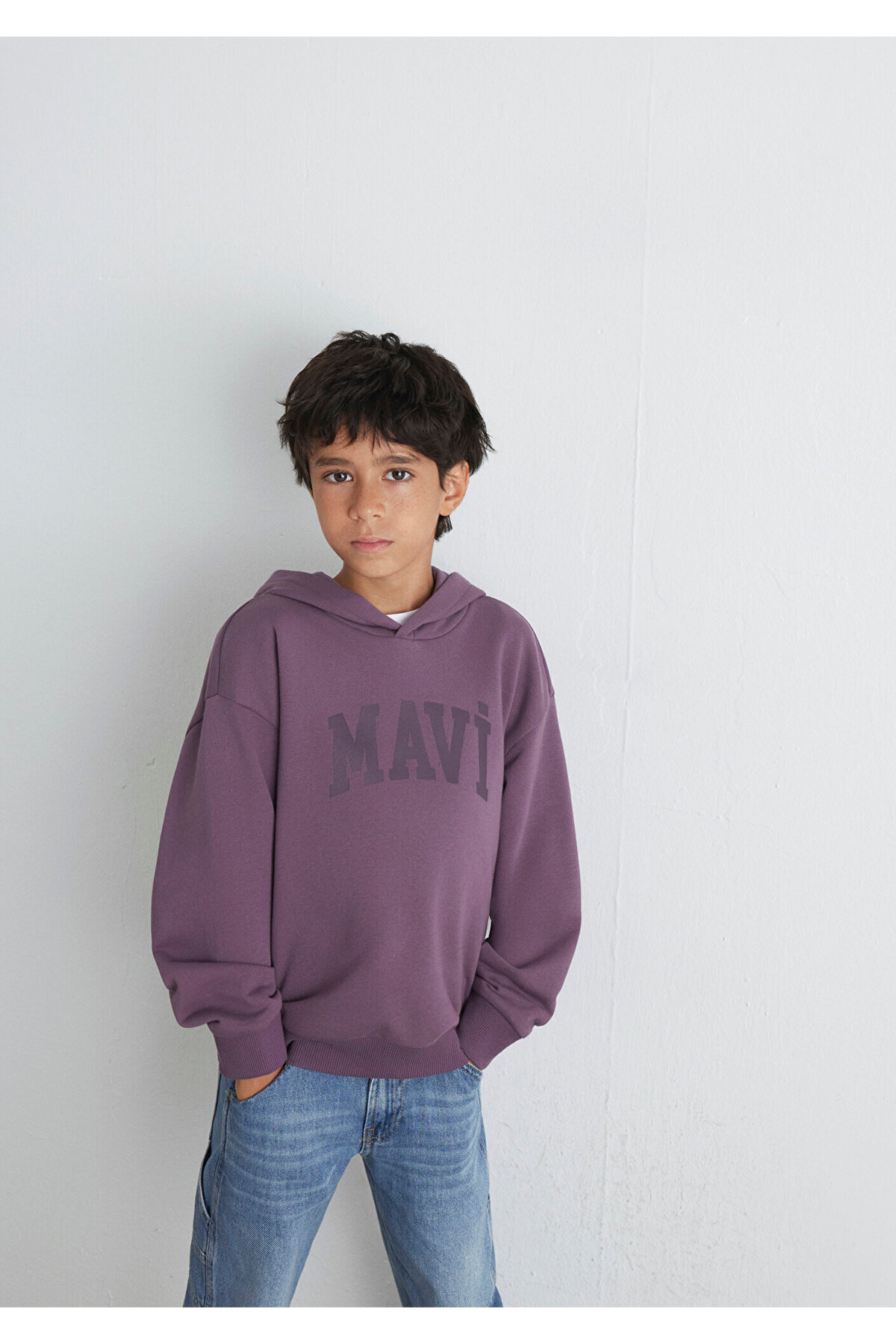 Logo Baskılı Mor Sweatshirt 6S10143-70656