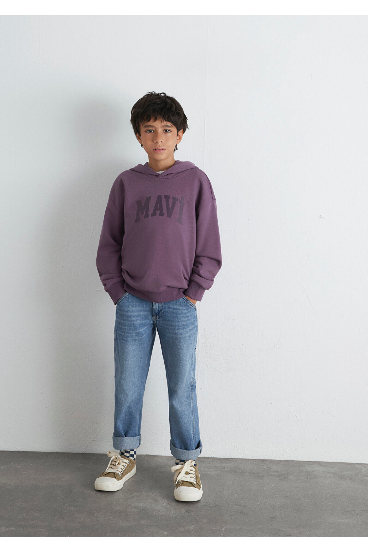Logo Baskılı Mor Sweatshirt 6S10143-70656