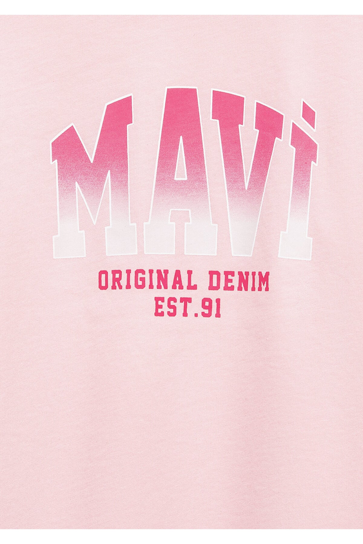 Logo Baskılı Pembe Tişört Loose Fit / Bol Rahat Kesim 7610386-71007
