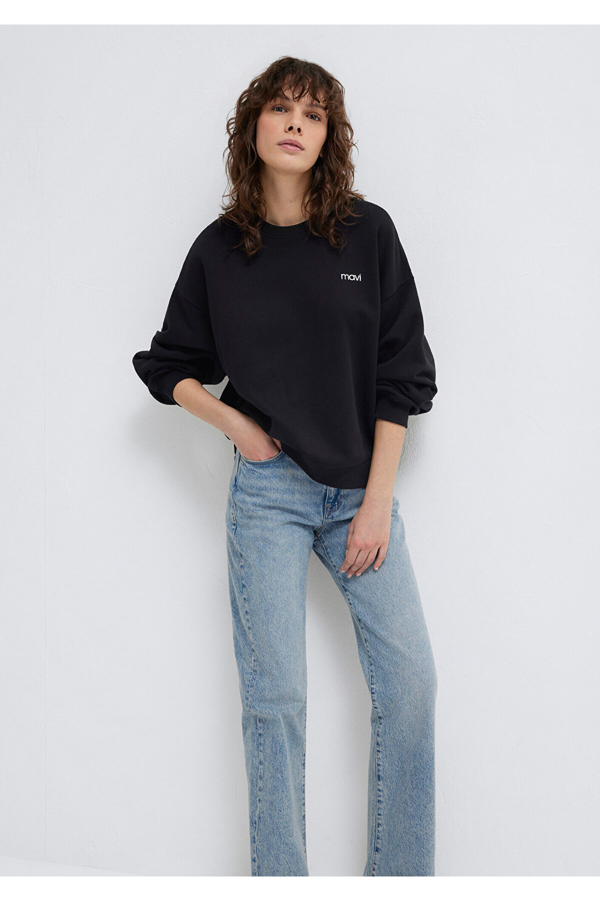 Logo Baskılı Siyah Sweatshirt 1S10490-900