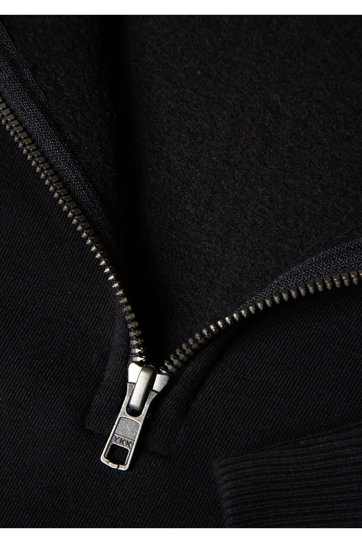 Logo Baskılı Yarı Fermuarlı Siyah Sweatshirt 0S10208-900