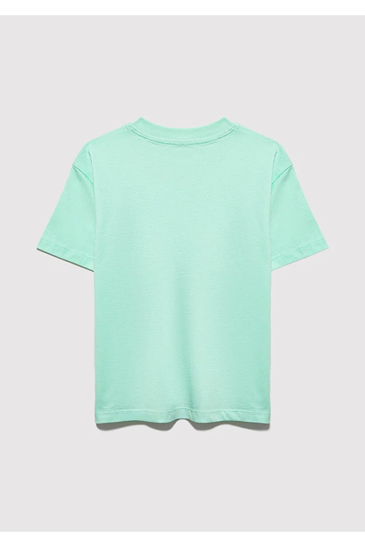Logo Baskılı Yeşil Kız Çocuk T-Shirt M7610386-71643