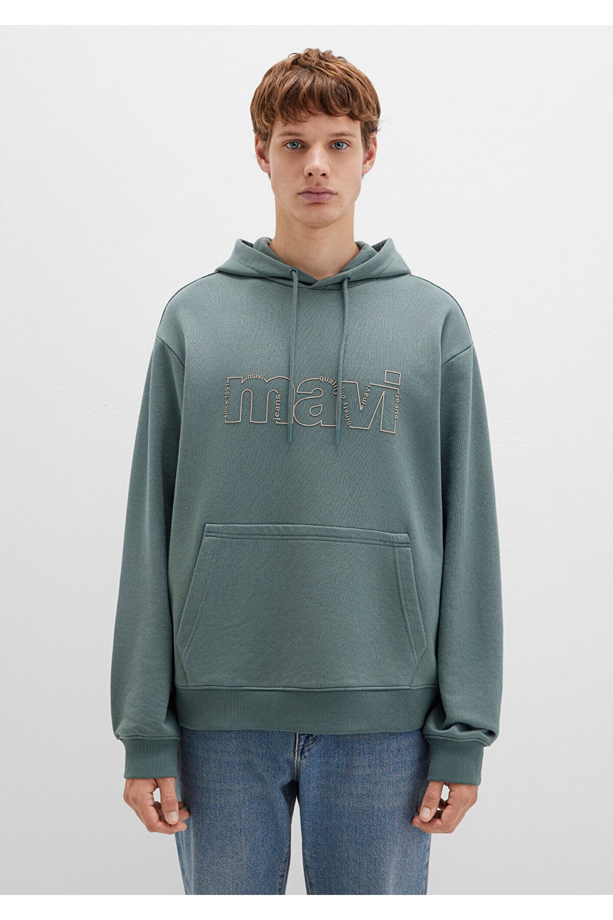 Logo Baskılı Yeşil Sweatshirt 0S10196-71577
