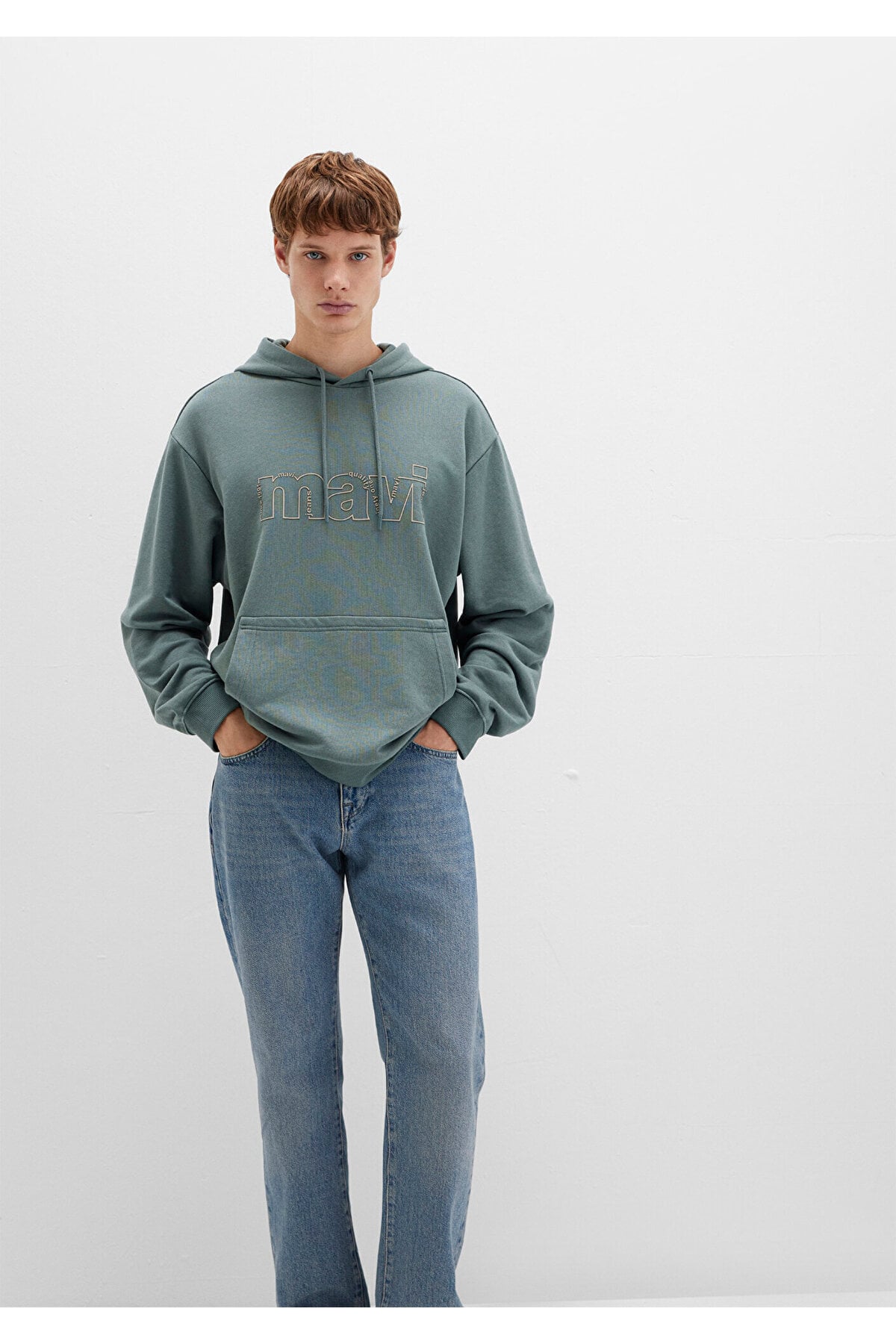 Logo Baskılı Yeşil Sweatshirt 0S10196-71577