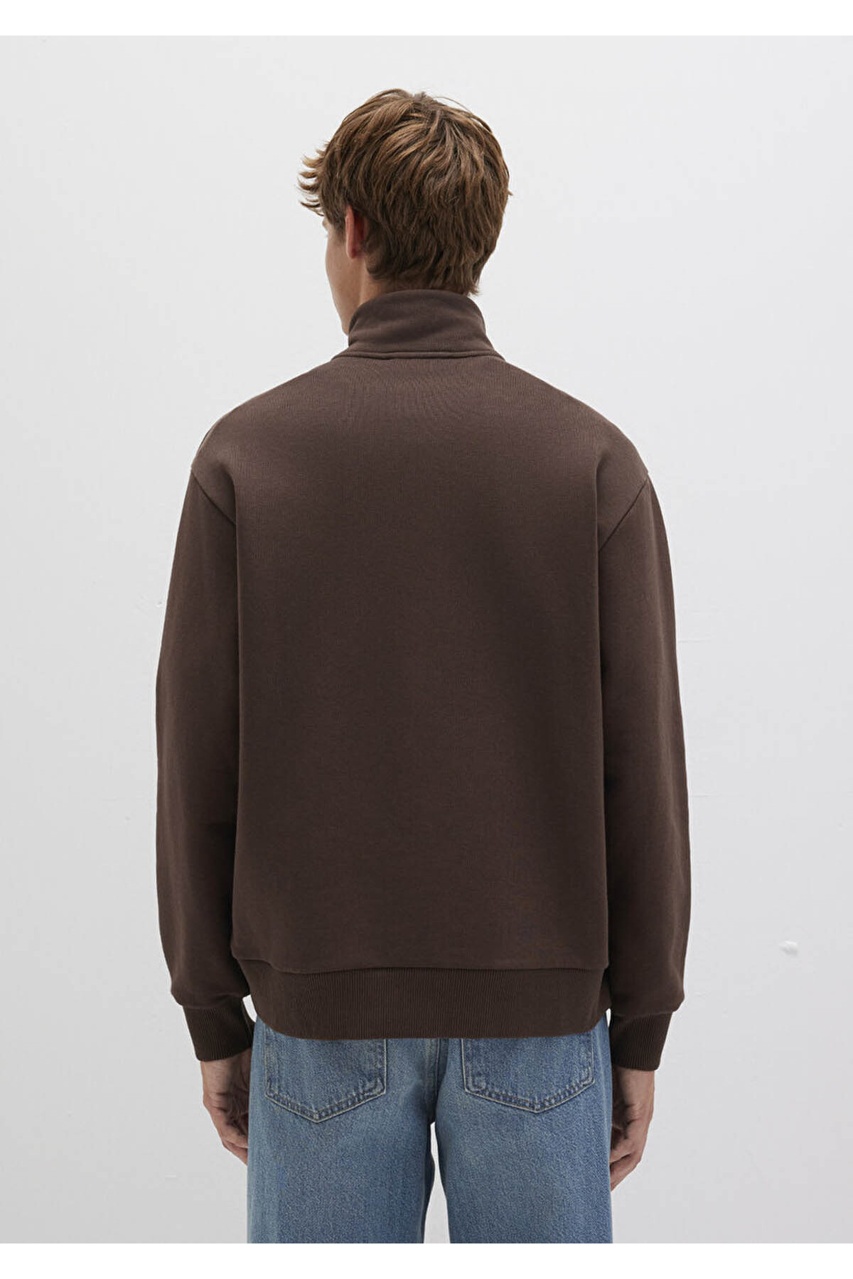 Logo Kahverengi Erkek Sweatshirt M0S10465-88067