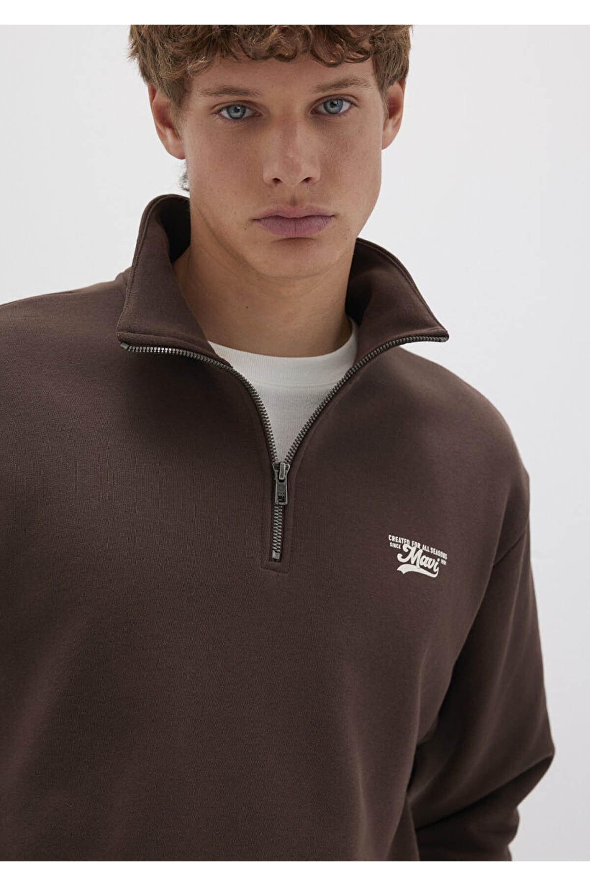 Logo Kahverengi Erkek Sweatshirt M0S10465-88067
