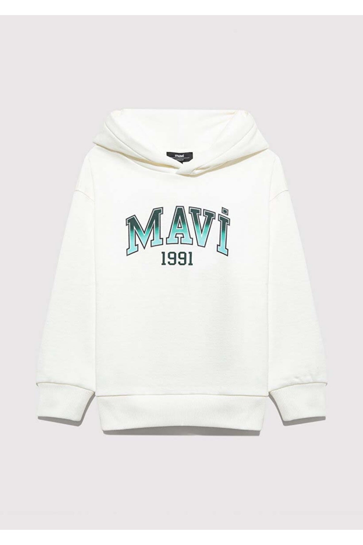 Logo Kapüşonlu Ekru Sweatshirt 6S10167-70057
