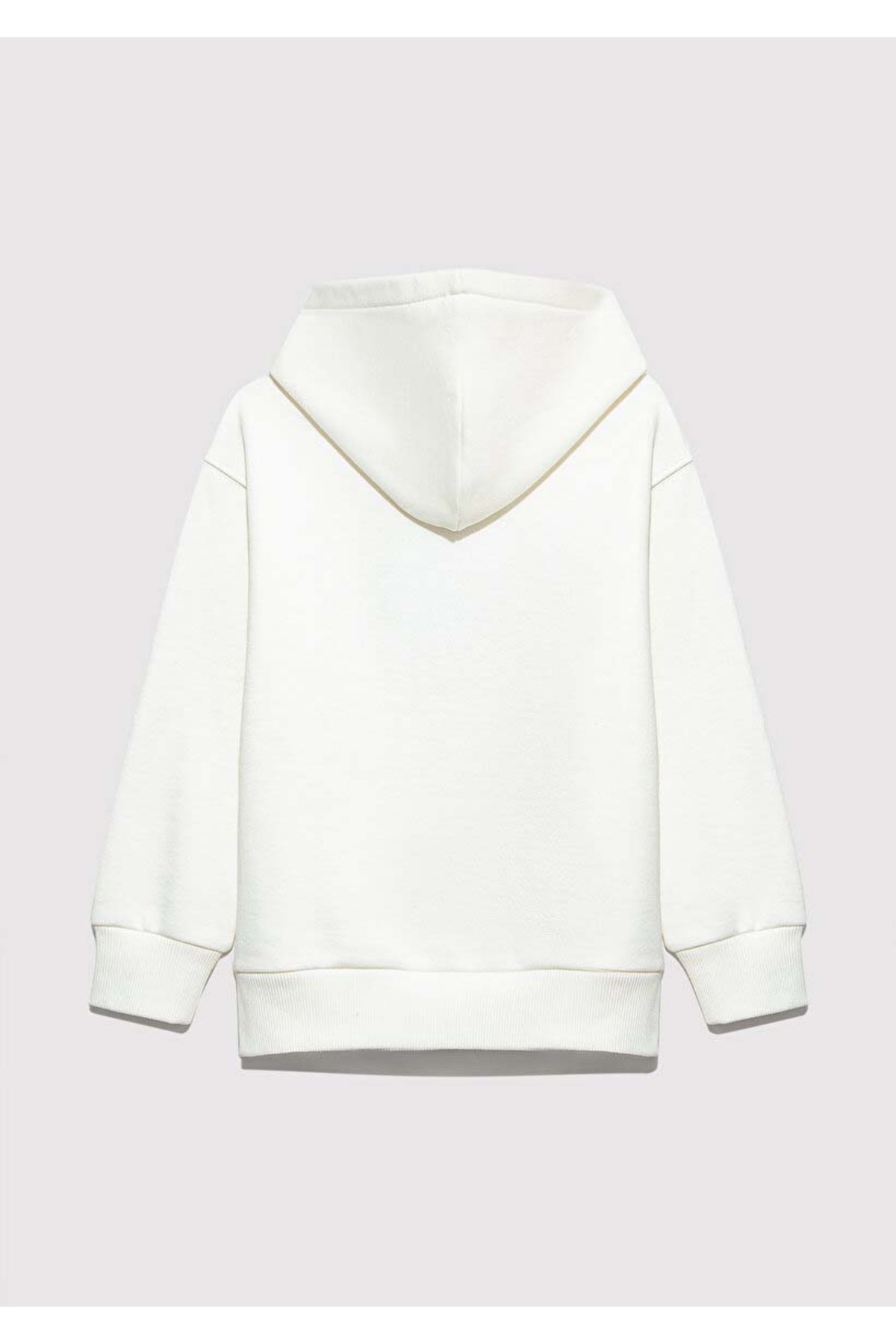 Logo Kapüşonlu Ekru Sweatshirt 6S10167-70057