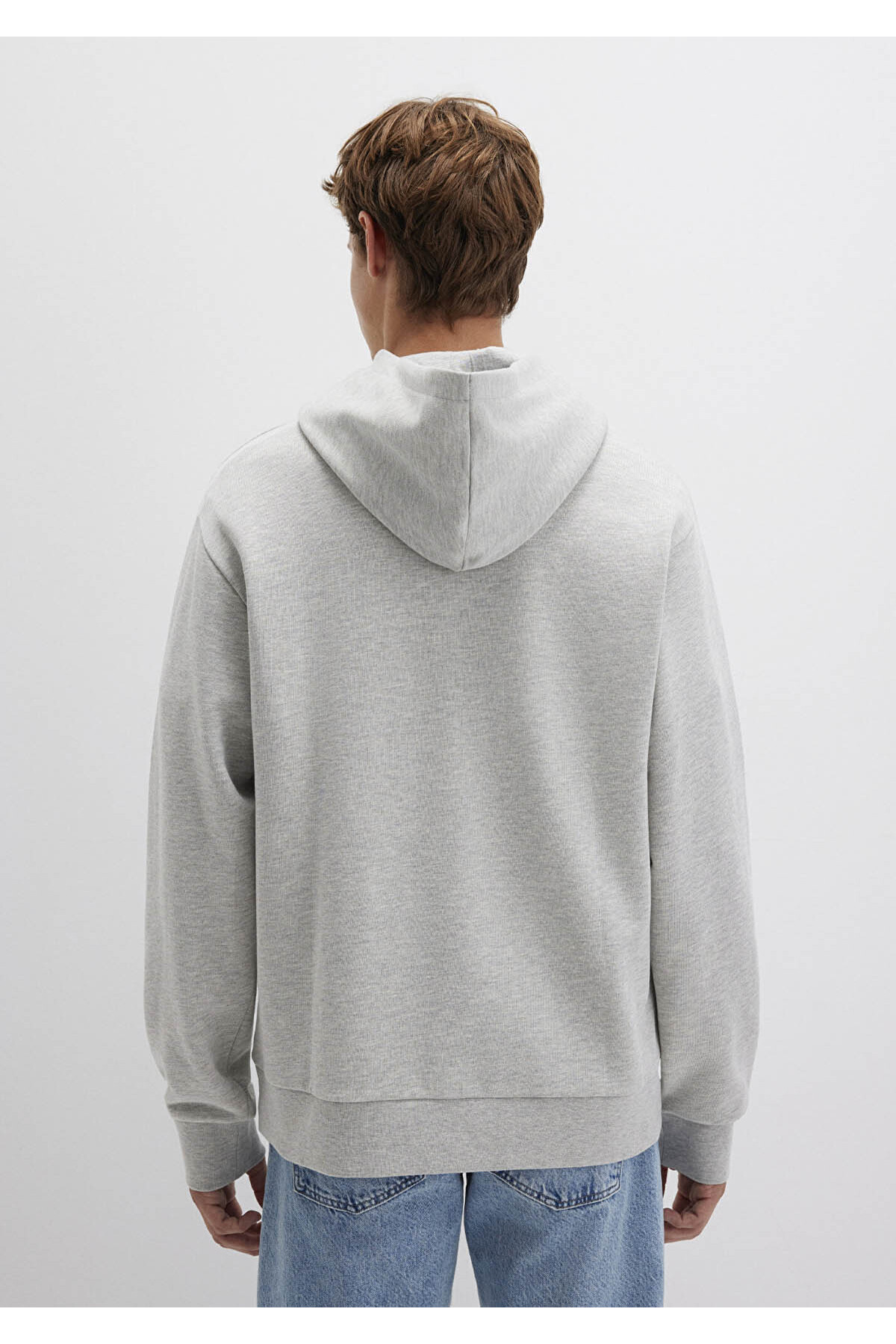 Logo Kapüşonlu Gri Erkek Sweatshirt M0S10469-80018