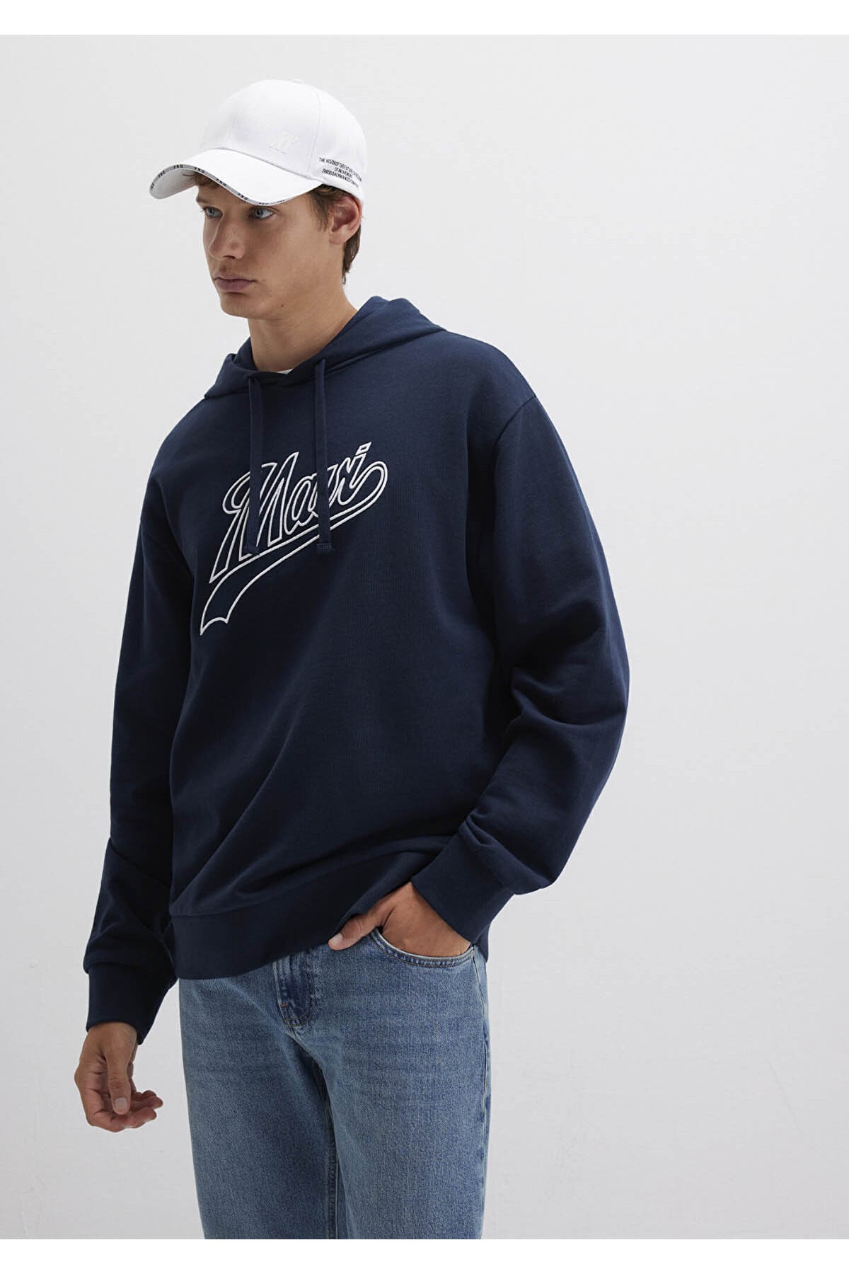 Logo Kapüşonlu Lacivert Erkek Sweatshirt M0S10469-70490