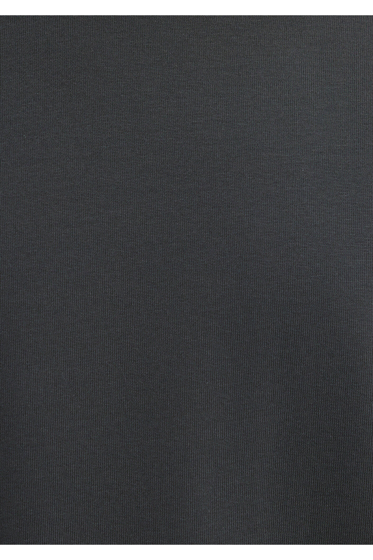 Logo Kol Detaylı Antrasit Basic Tişört Loose Fit / Bol Rahat Kesim 0611924-70092