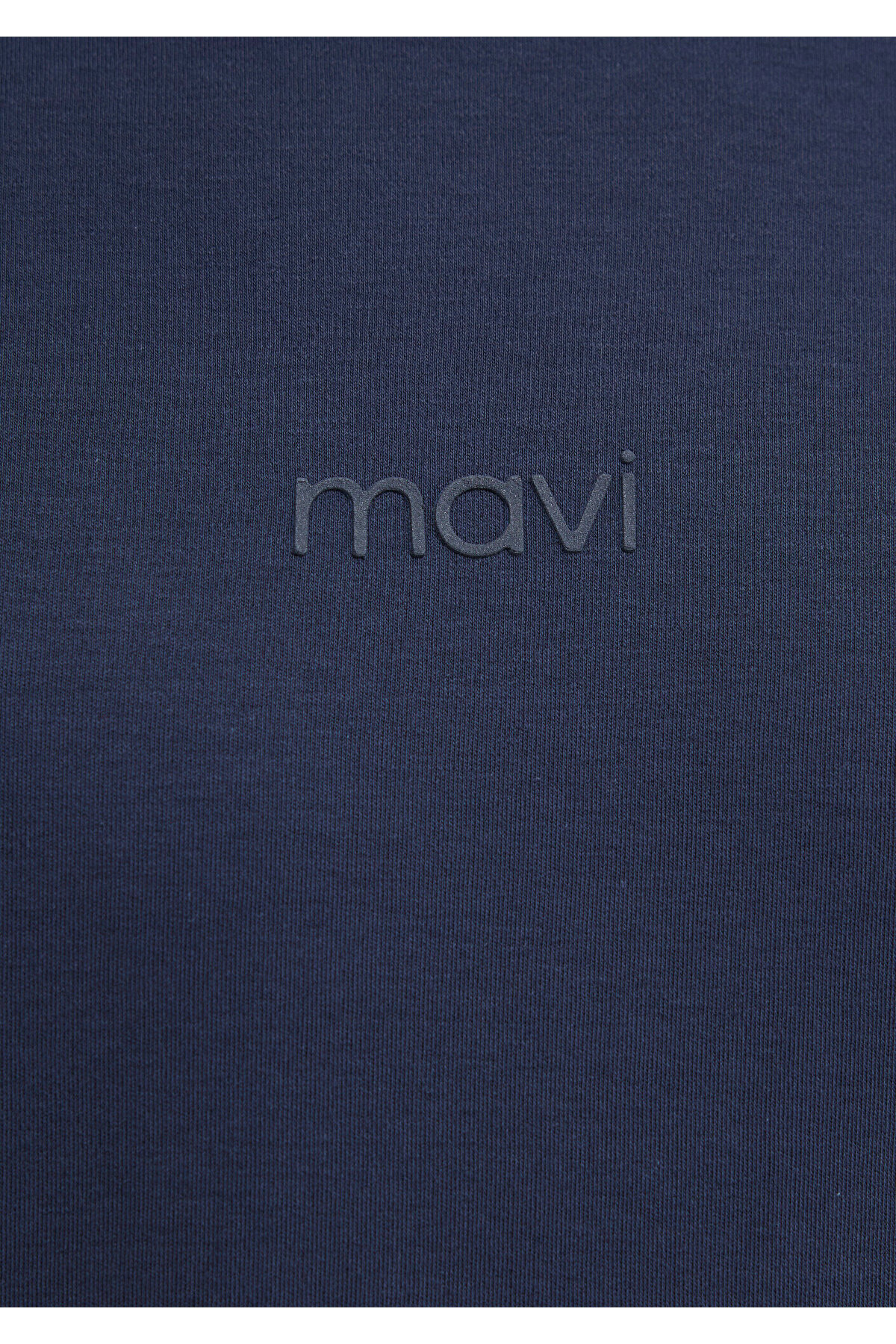 Logo Lacivert Basic İnterlok Tişört Loose Fit / Bol Rahat Kesim 0613102-85315