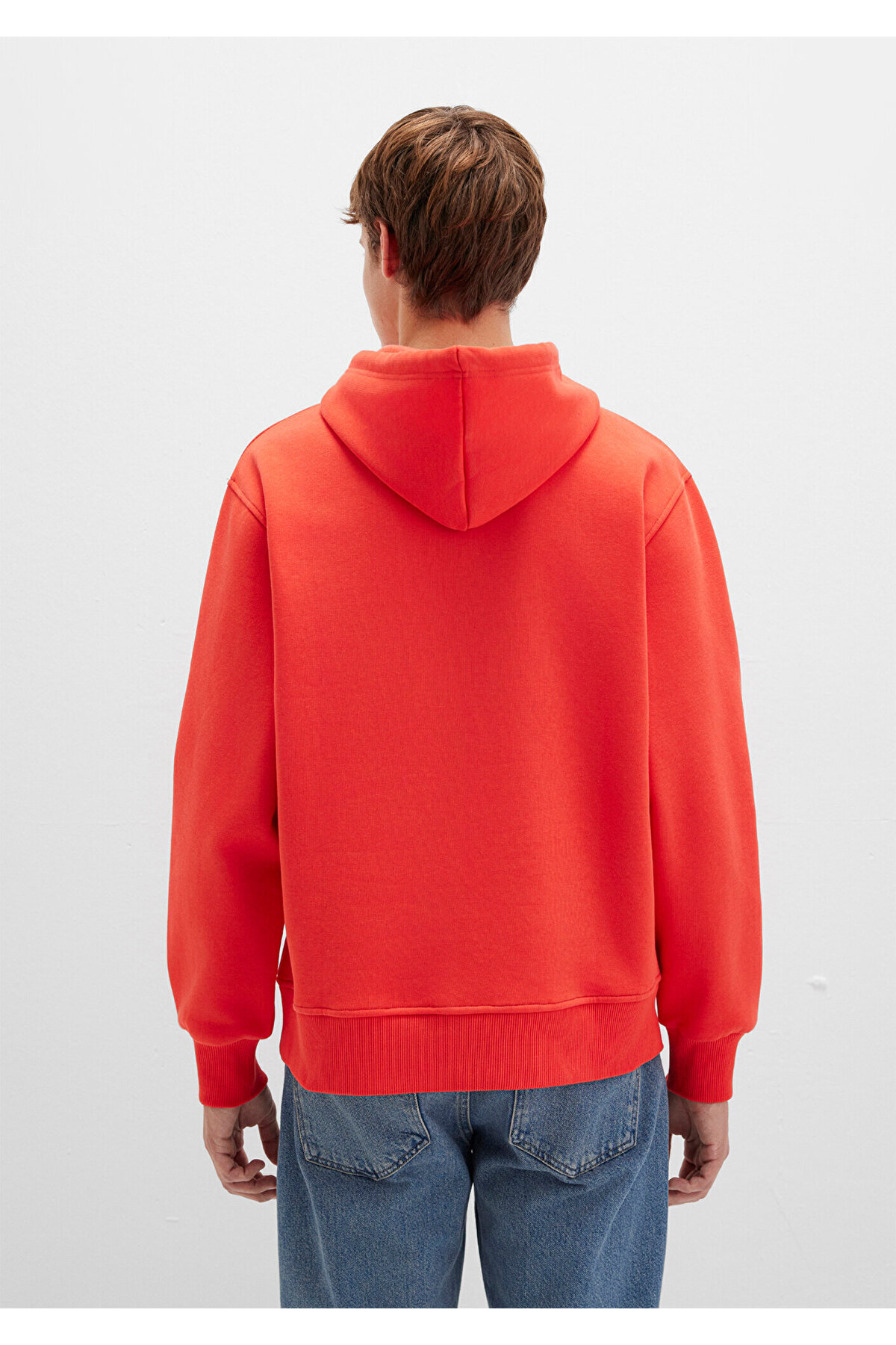 Logo Nakışlı Kapüşonlu Turuncu Sweatshirt 065809-70481