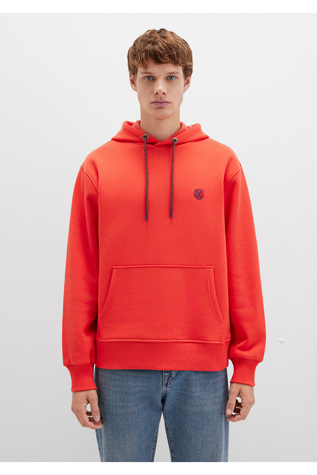 Logo Nakışlı Kapüşonlu Turuncu Sweatshirt 065809-70481