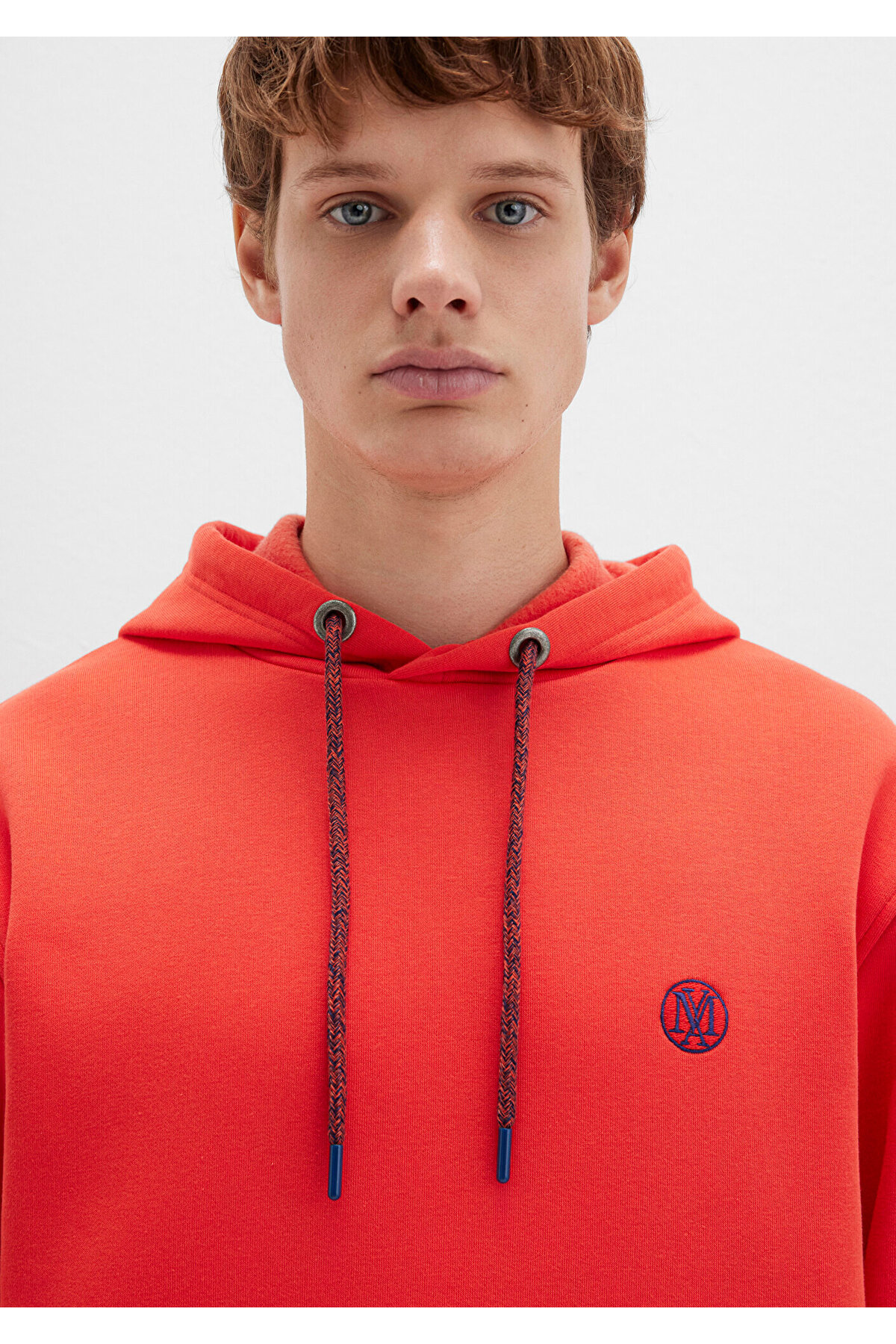 Logo Nakışlı Kapüşonlu Turuncu Sweatshirt 065809-70481