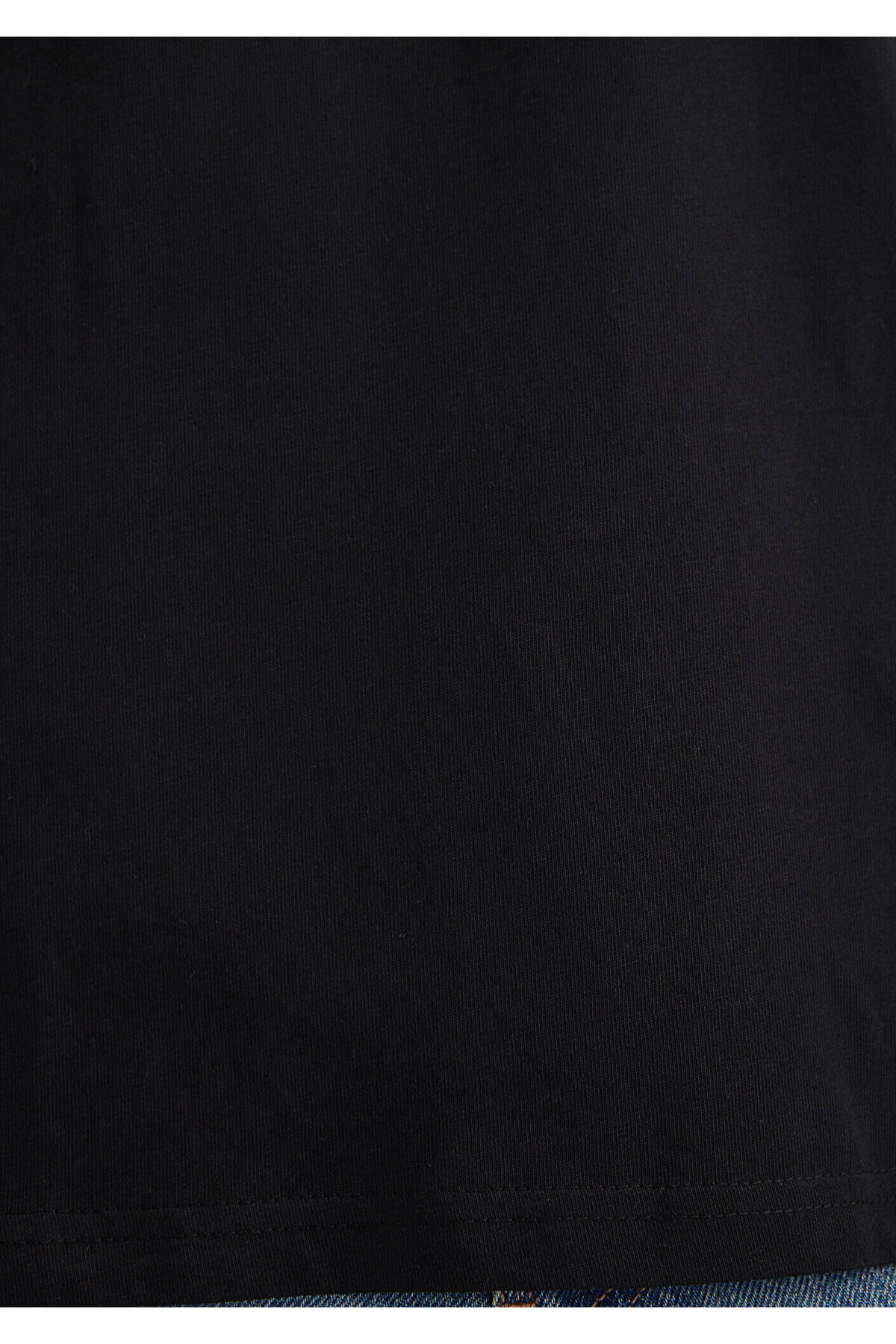 Logo Sırt Baskılı Siyah Tişört Loose Fit / Bol Rahat Kesim 0611313-900