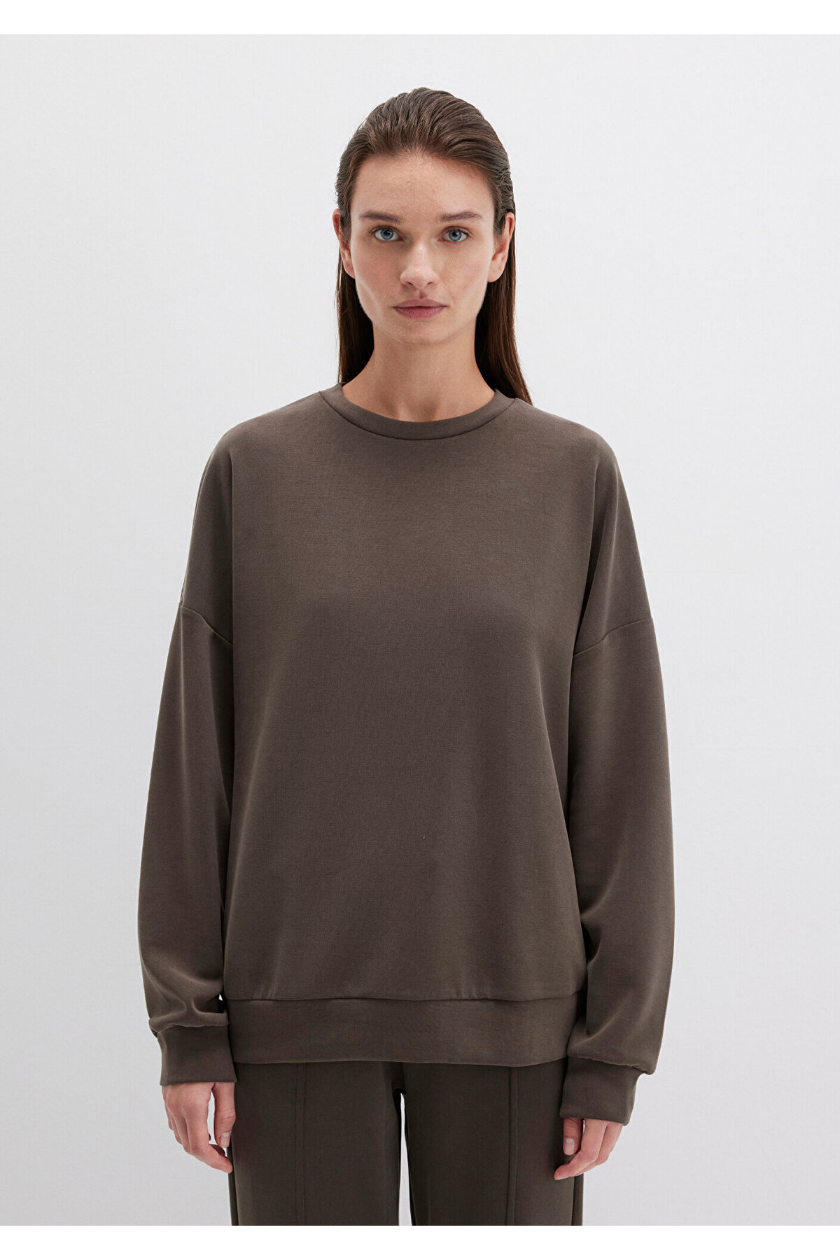 Lux Touch (TENCEL™) Modal Kahverengi Sweatshirt 168837-90707