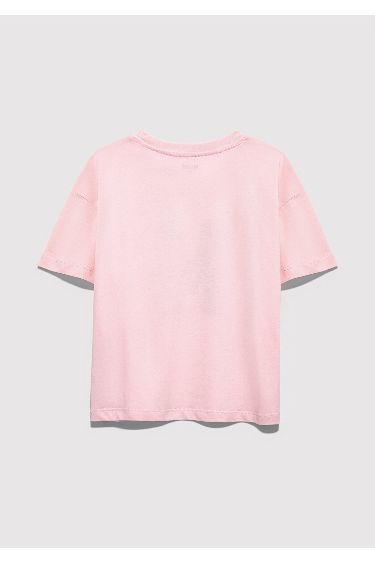 M Logo Baskılı Pembe Tişört Loose Fit / Bol Rahat Kesim 7610390-71007