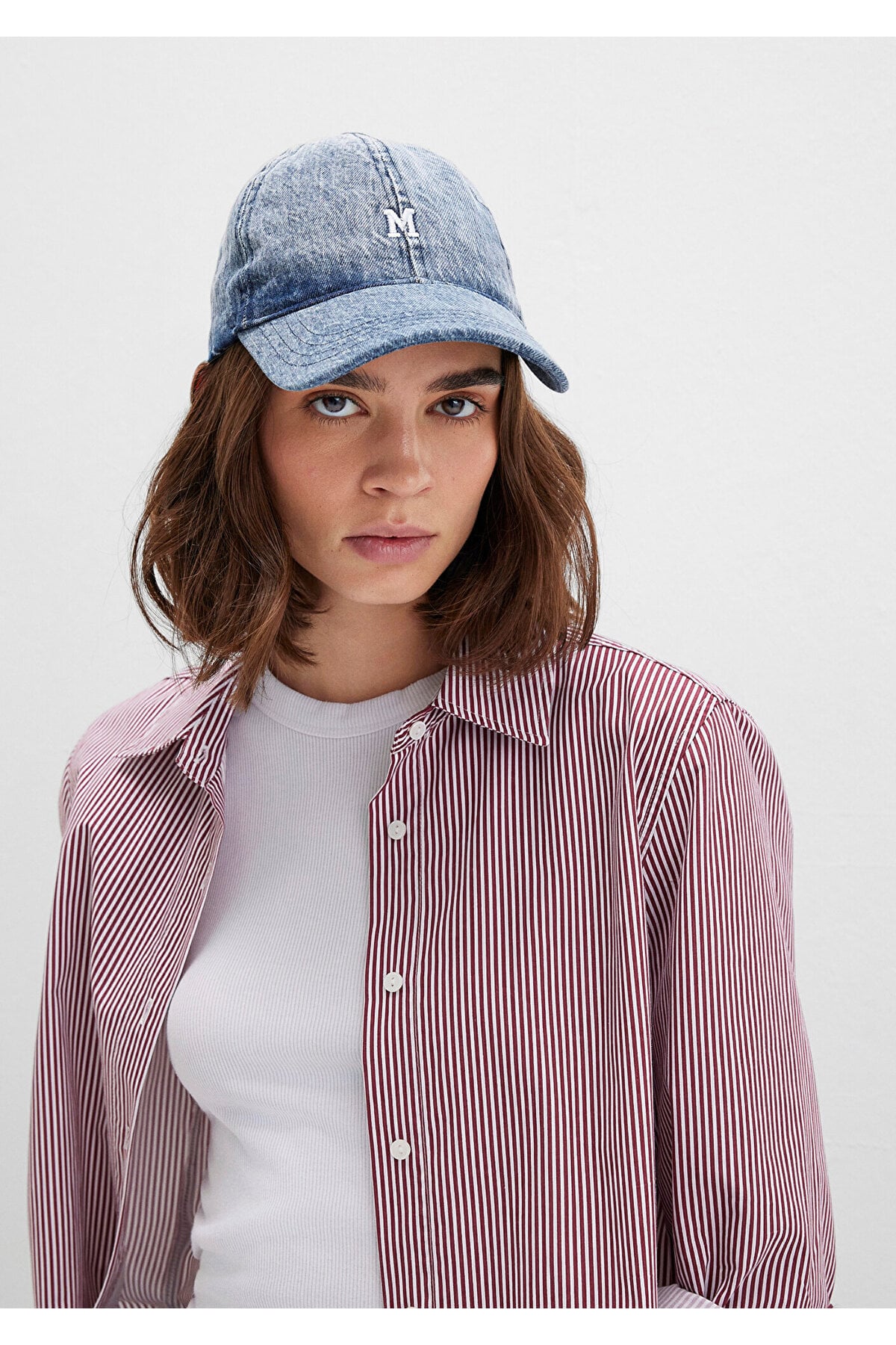 M Nakışlı Denim Şapka 1913304-84596