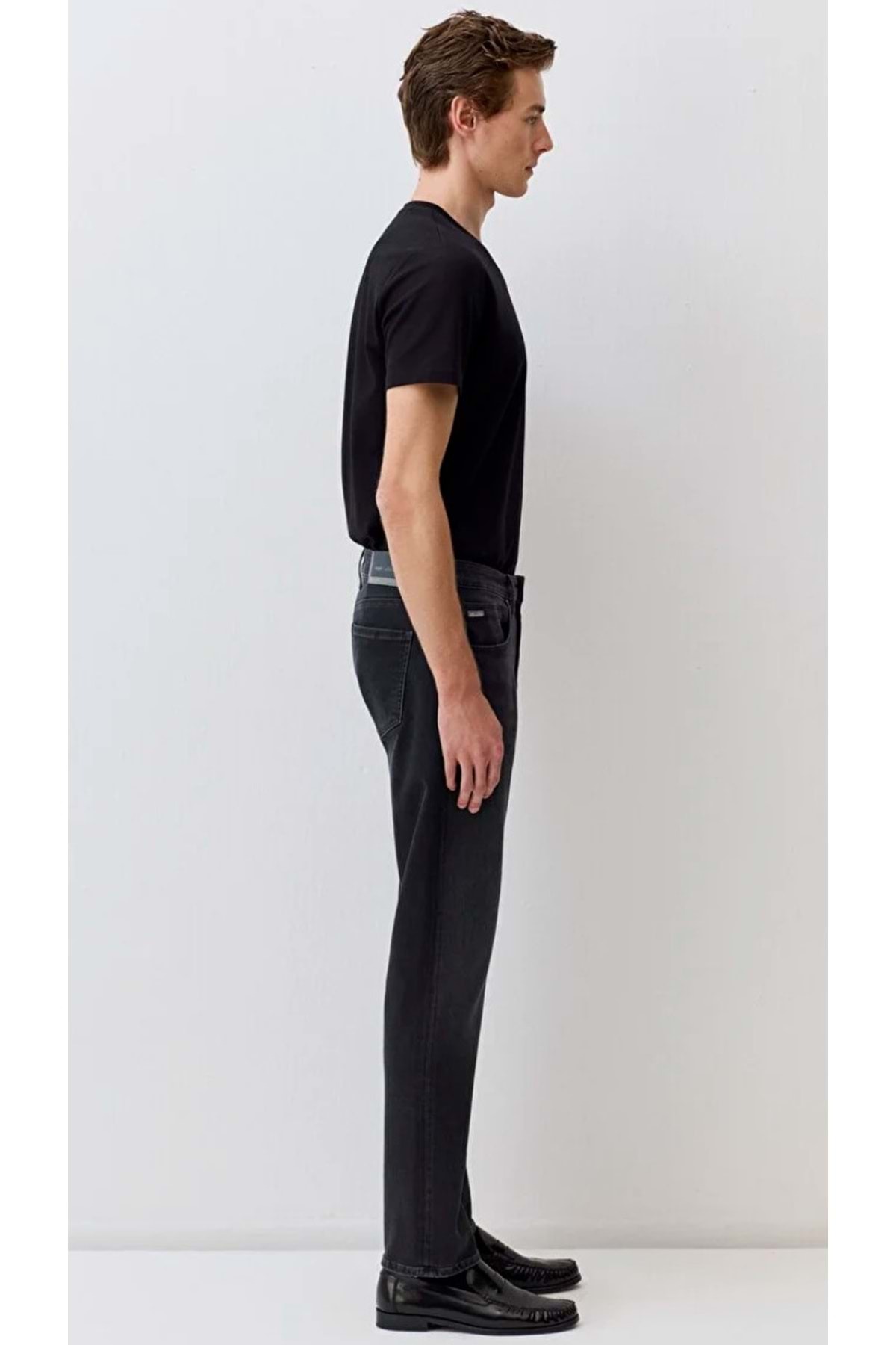 M0035190826 Marcus Edition Koyu Gri Smoke Jean Pantolon Erkek Kot Pantolon FÜME