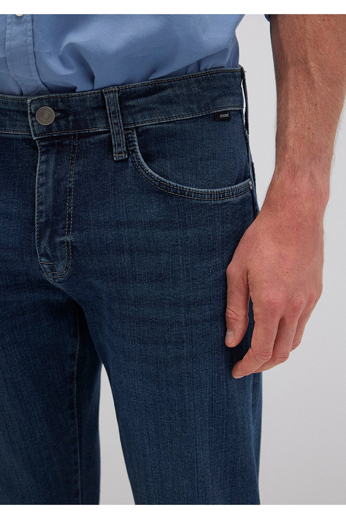 M0037885202 Martin Premium Puslu Koyu Jean Pantolon Erkek Kot Pantolon LACİVERT