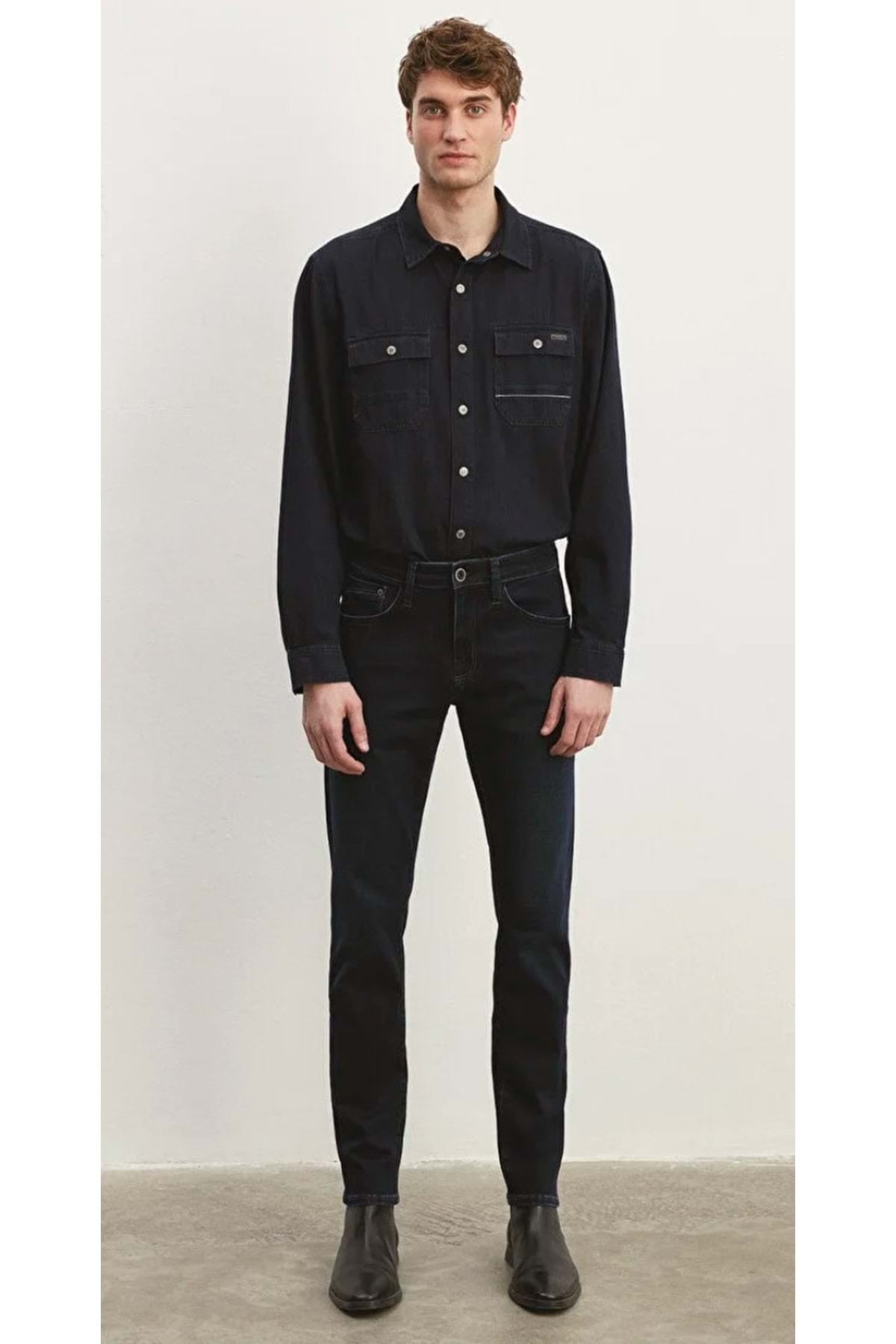 M0042235208 Jake Pro Sport Gece Mavisi Jean Pantolon Erkek Kot Pantolon LACİVERT