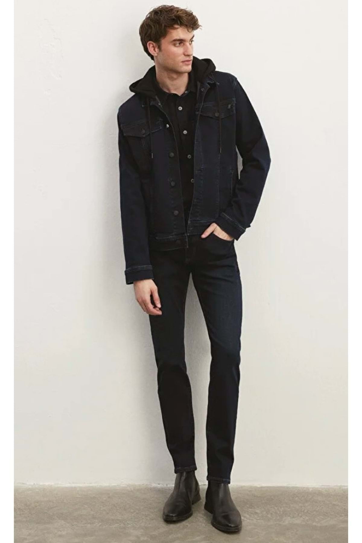 M0042235208 Jake Pro Sport Gece Mavisi Jean Pantolon Erkek Kot Pantolon LACİVERT