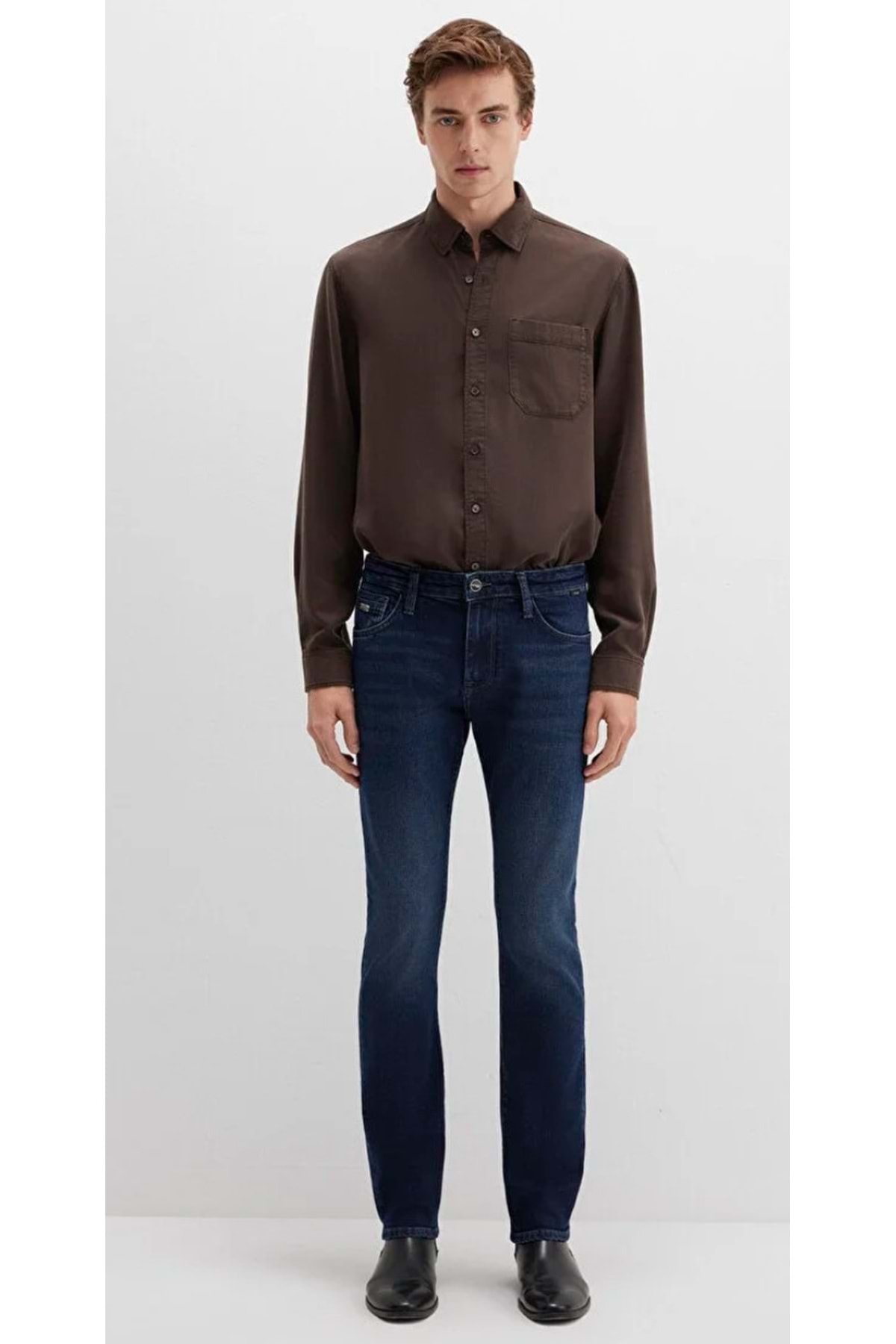 M0042290 Jake Classic Denim Koyu Jean Pantolon Erkek Kot Pantolon
