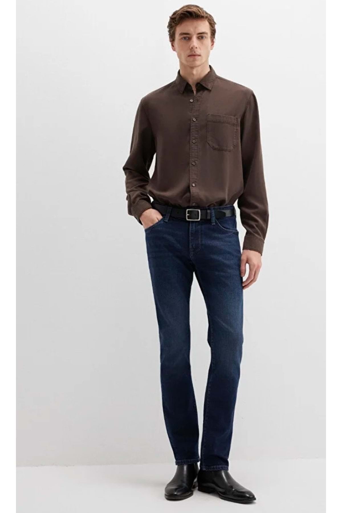 M0042290 Jake Classic Denim Koyu Jean Pantolon Erkek Kot Pantolon