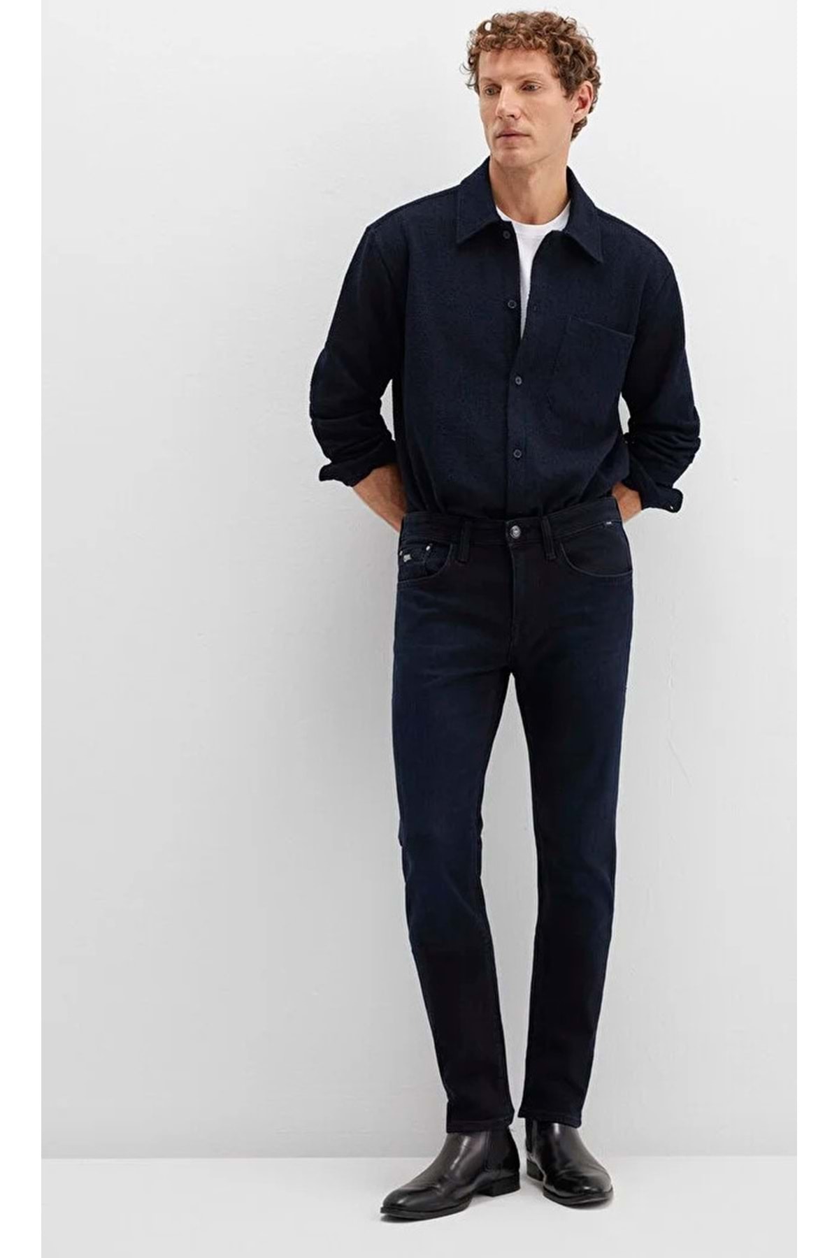 M0042291241 Jake Lux Black Koyu Gece Mavisi Jean Pantolon Erkek Kot Pantolon LACİVERT