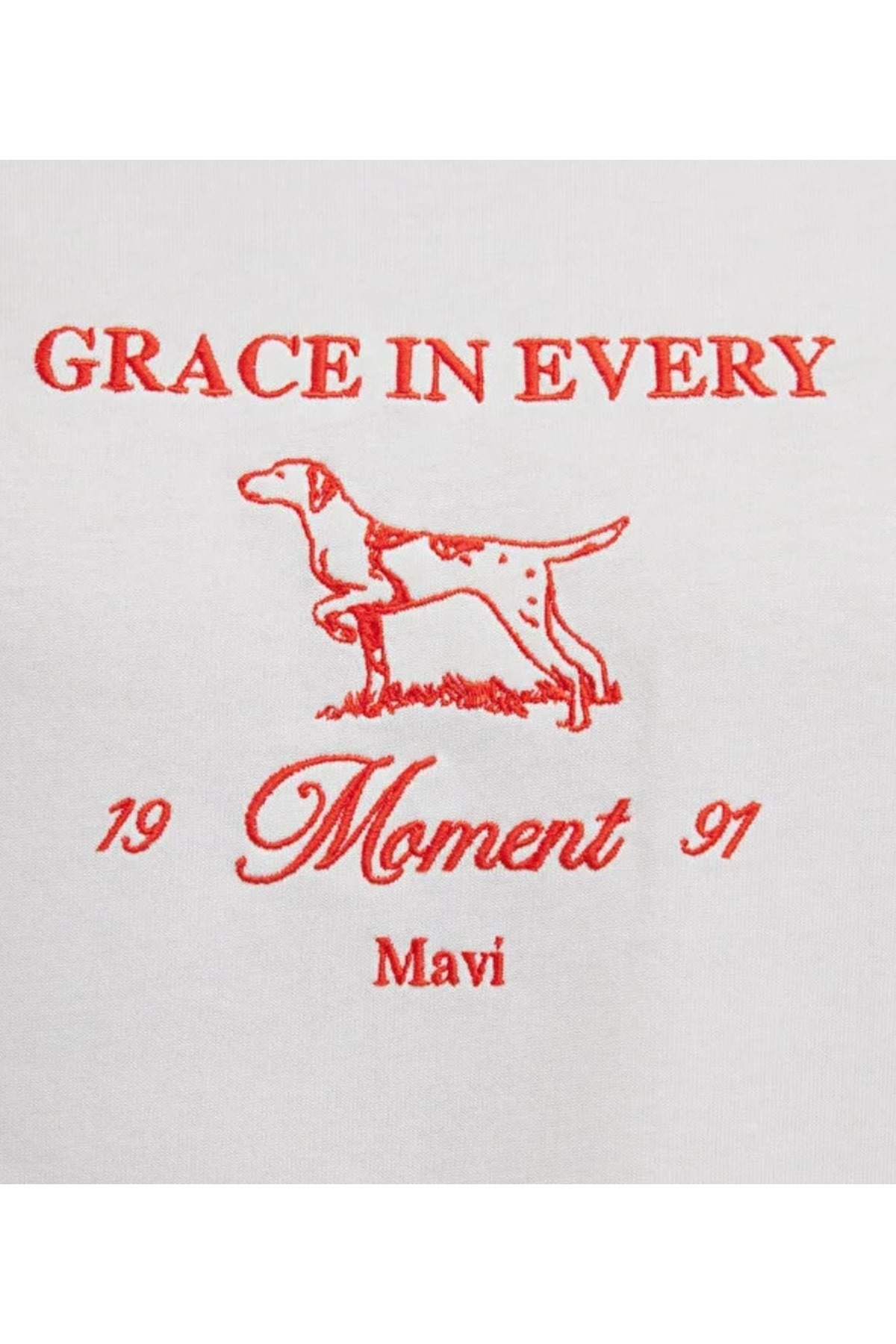 M0613159 Grace In Every Nakışlı Tişört Erkek T-Shirt KIRMIZI