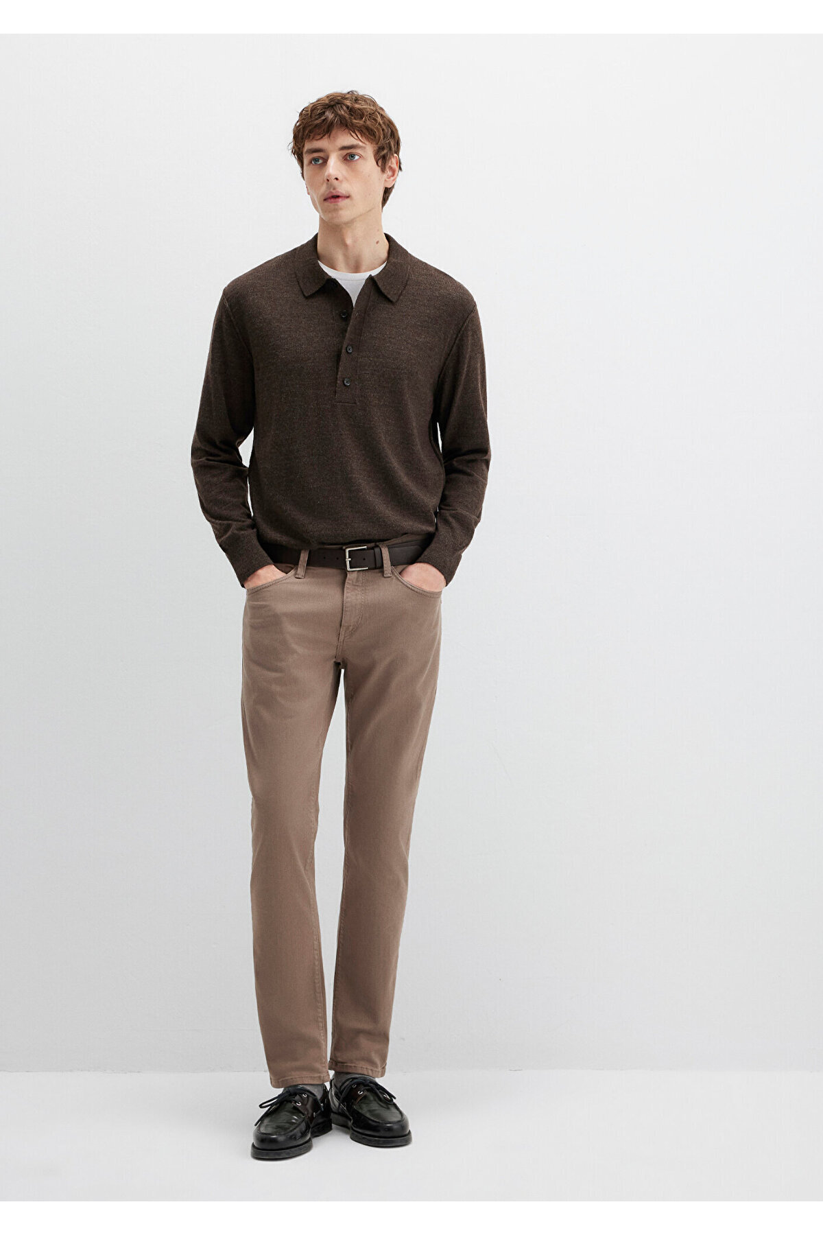 Marcus Kahverengi Comfort Gabardin Pantolon 0035189452