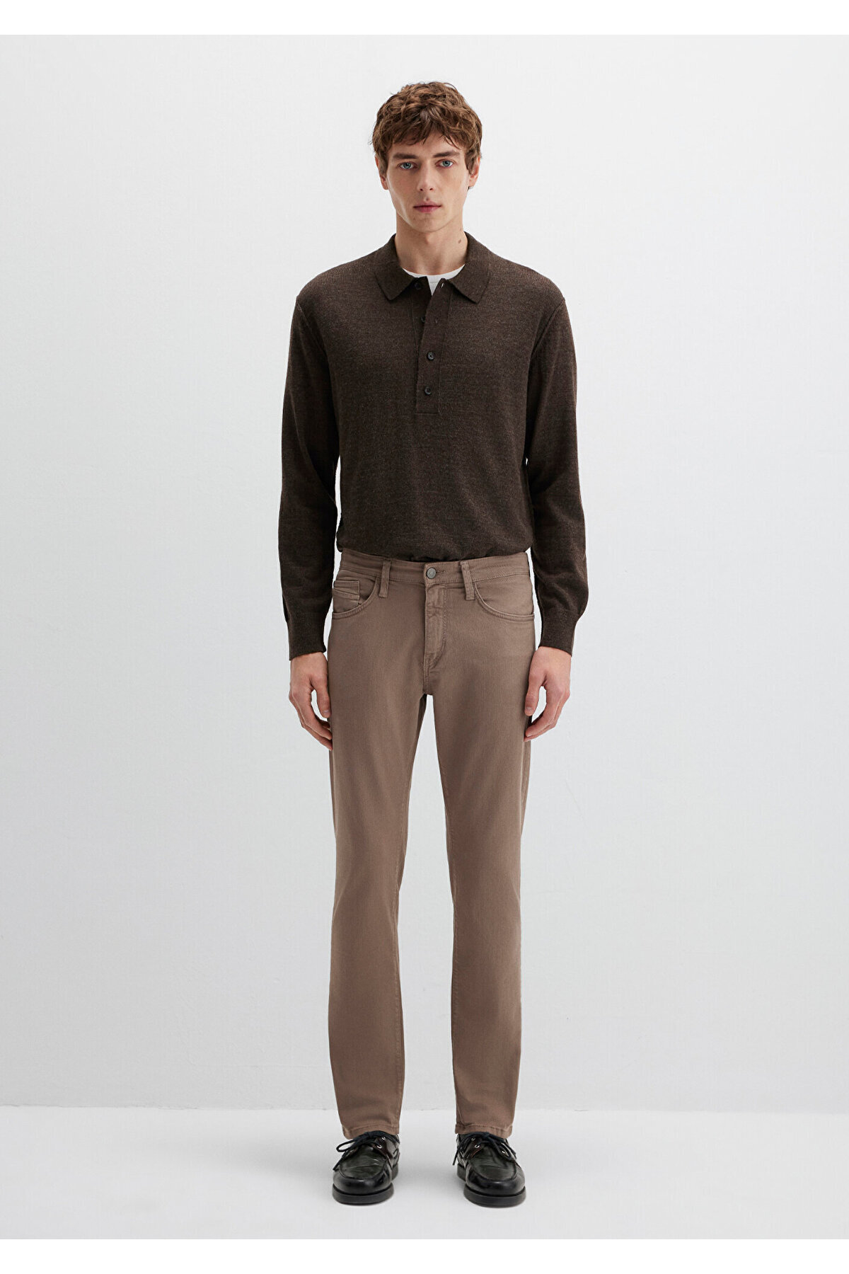 Marcus Kahverengi Comfort Gabardin Pantolon 0035189452