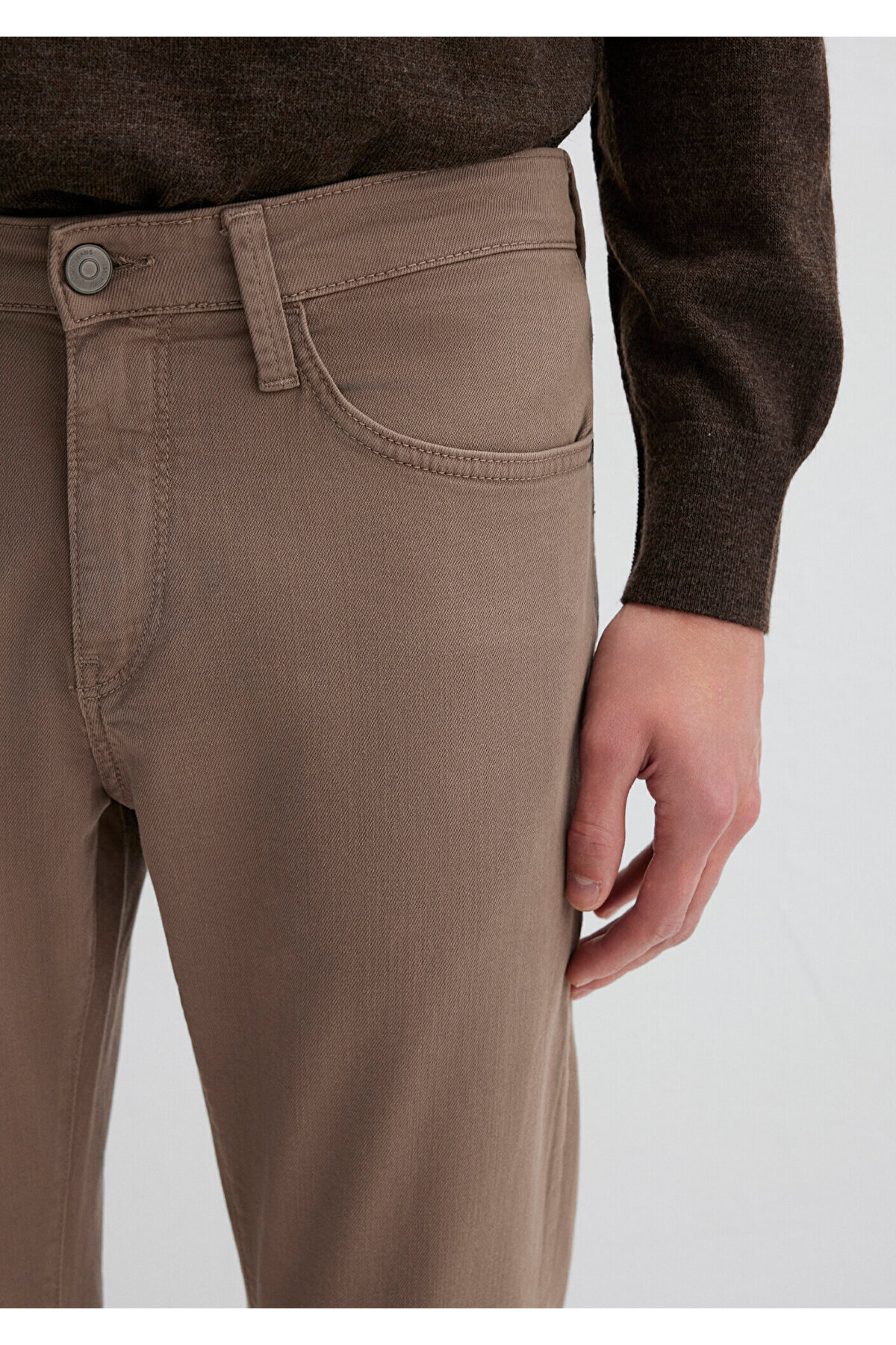 Marcus Kahverengi Comfort Gabardin Pantolon 0035189452