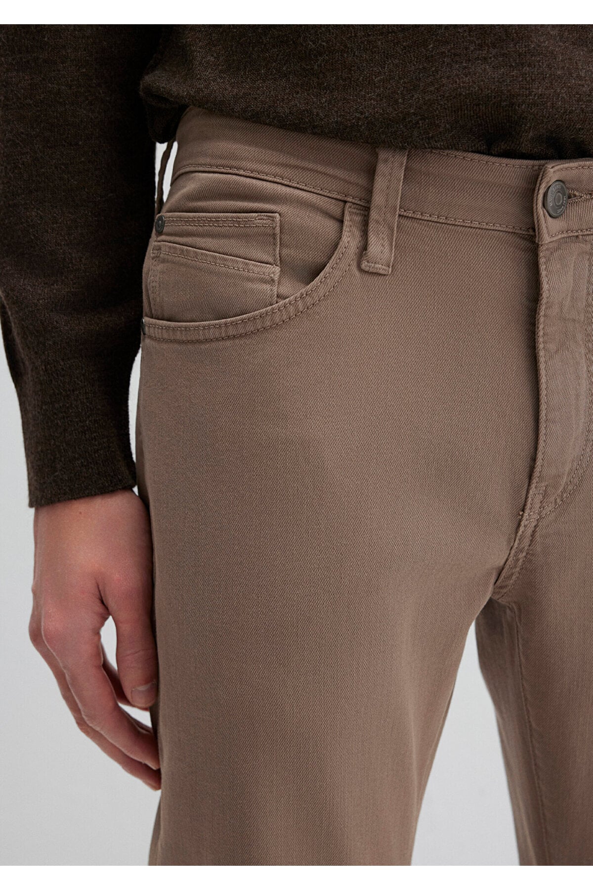 Marcus Kahverengi Comfort Gabardin Pantolon 0035189452