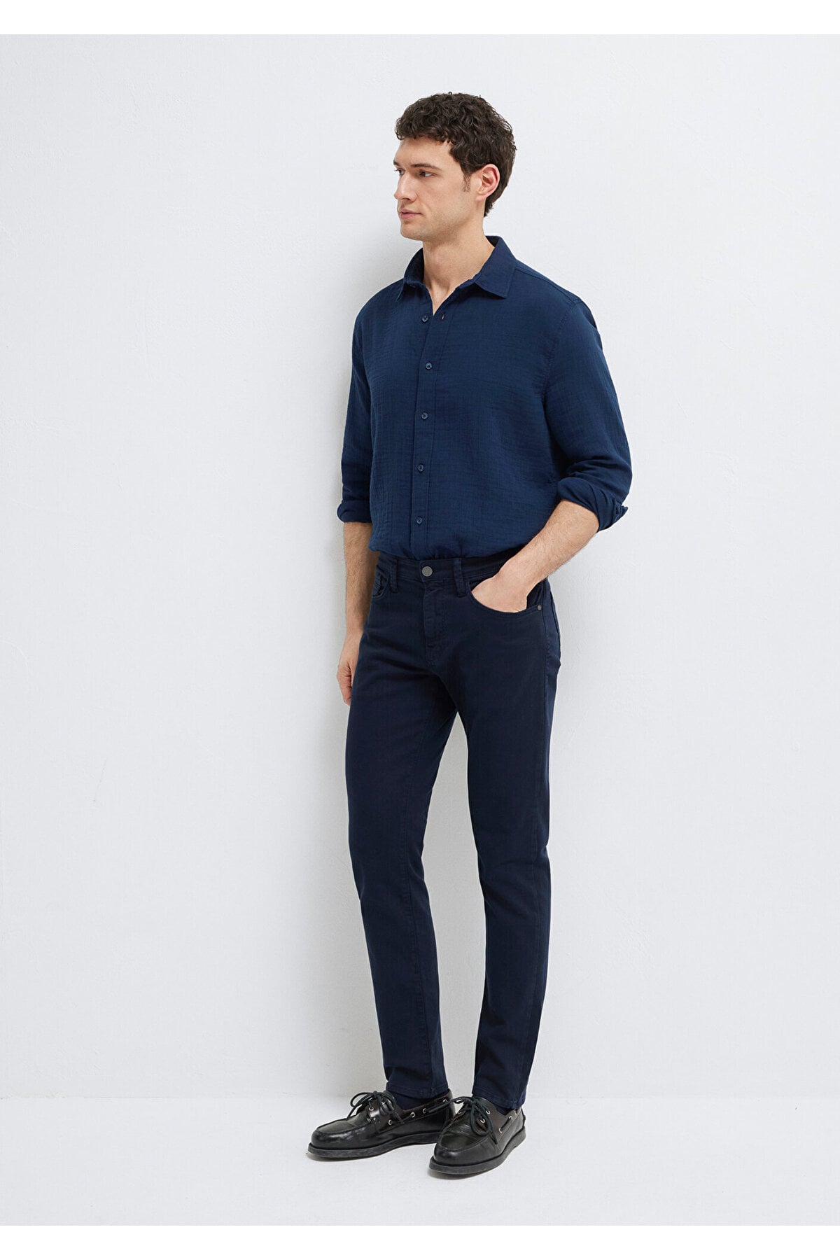 Marcus Koyu Lacivert Comfort Gabardin Pantolon 0035190674