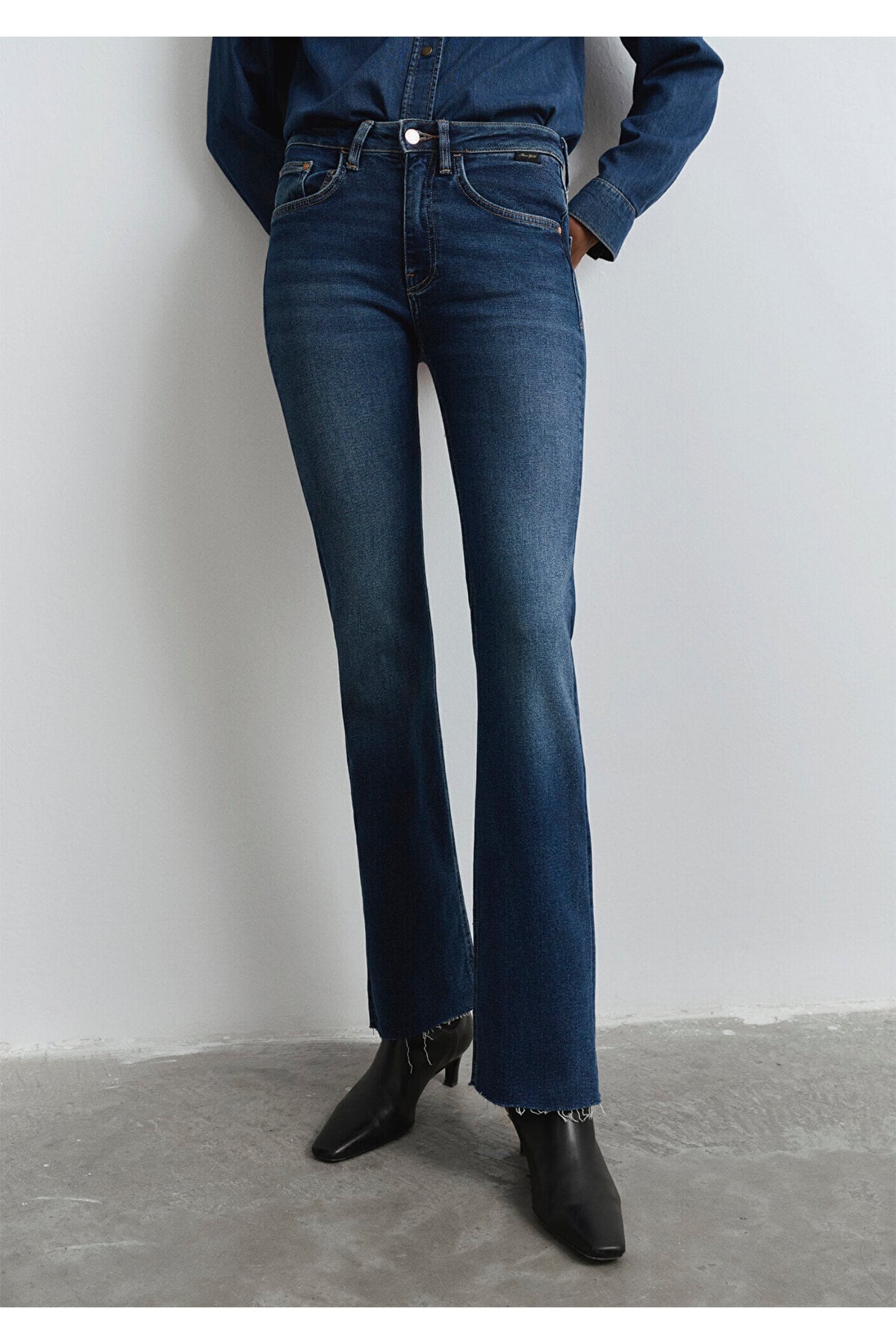 Maria Gold Denim Koyu Jean Pantolon 101225-80680
