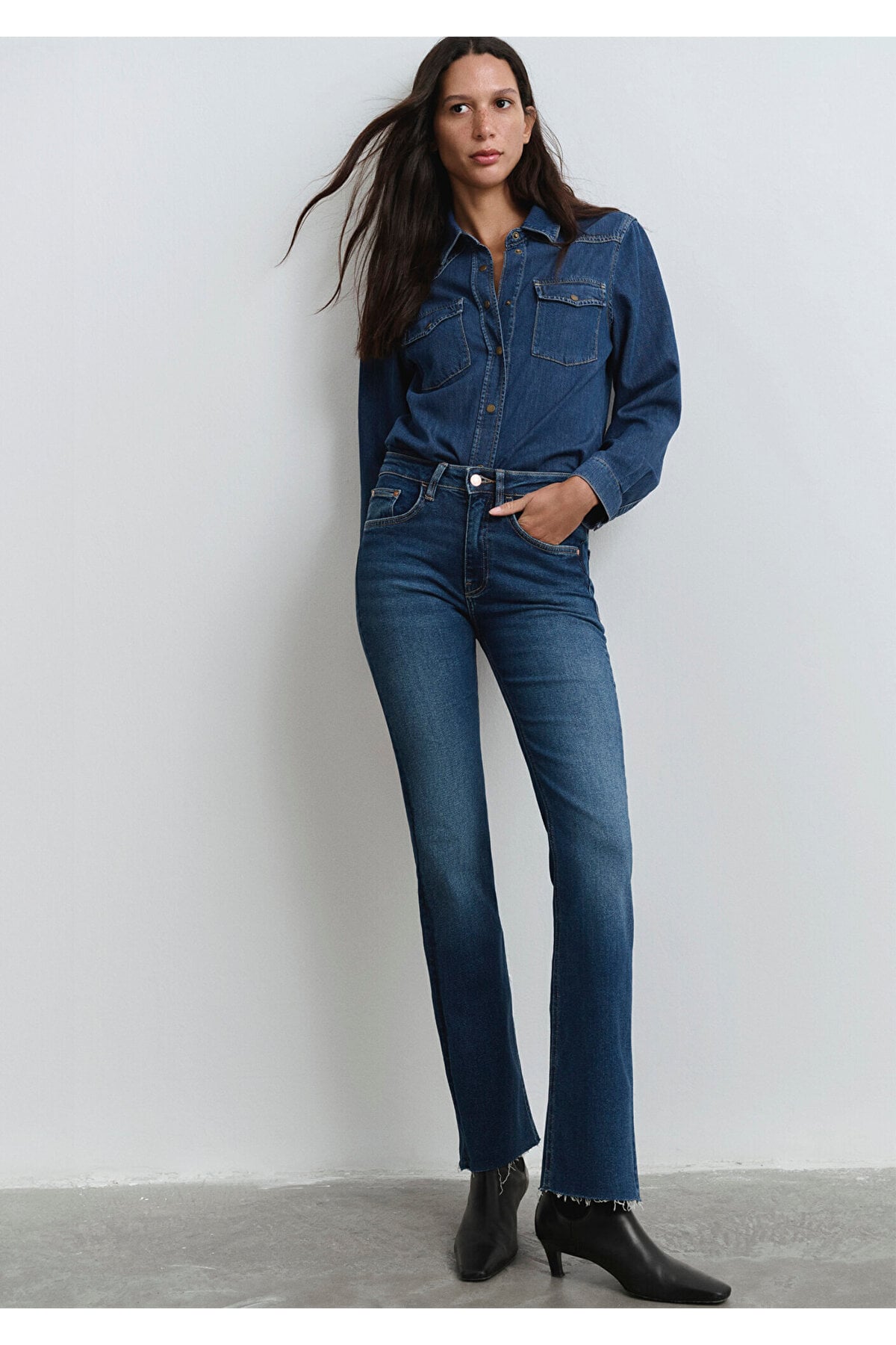 Maria Gold Denim Koyu Jean Pantolon 101225-80680