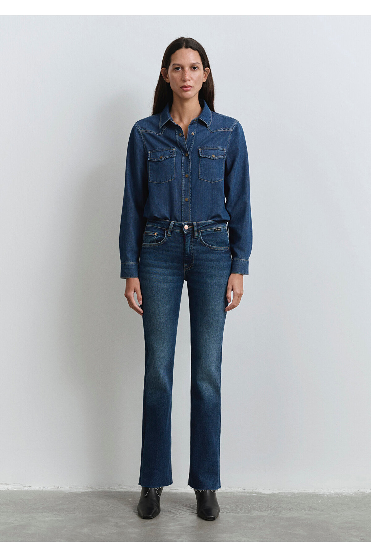 Maria Gold Denim Koyu Jean Pantolon 101225-80680