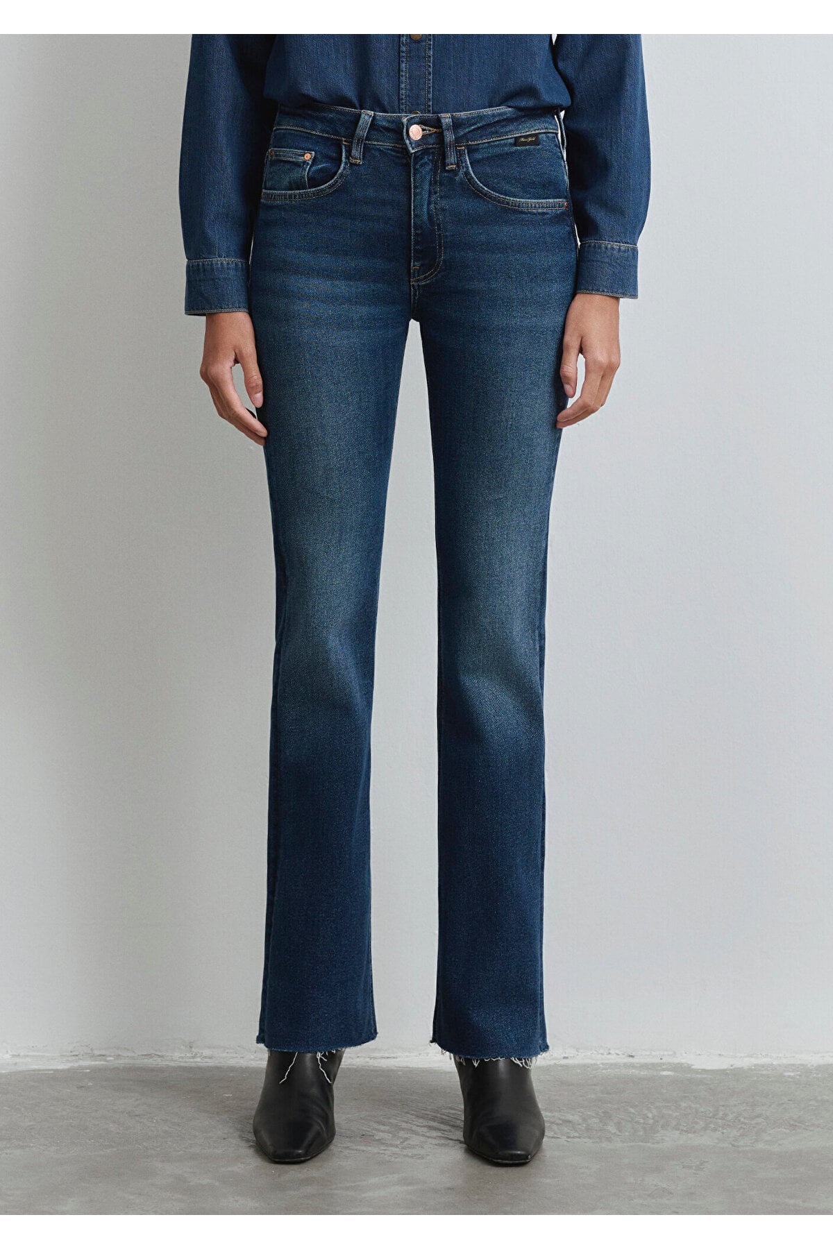 Maria Gold Denim Koyu Jean Pantolon 101225-80680